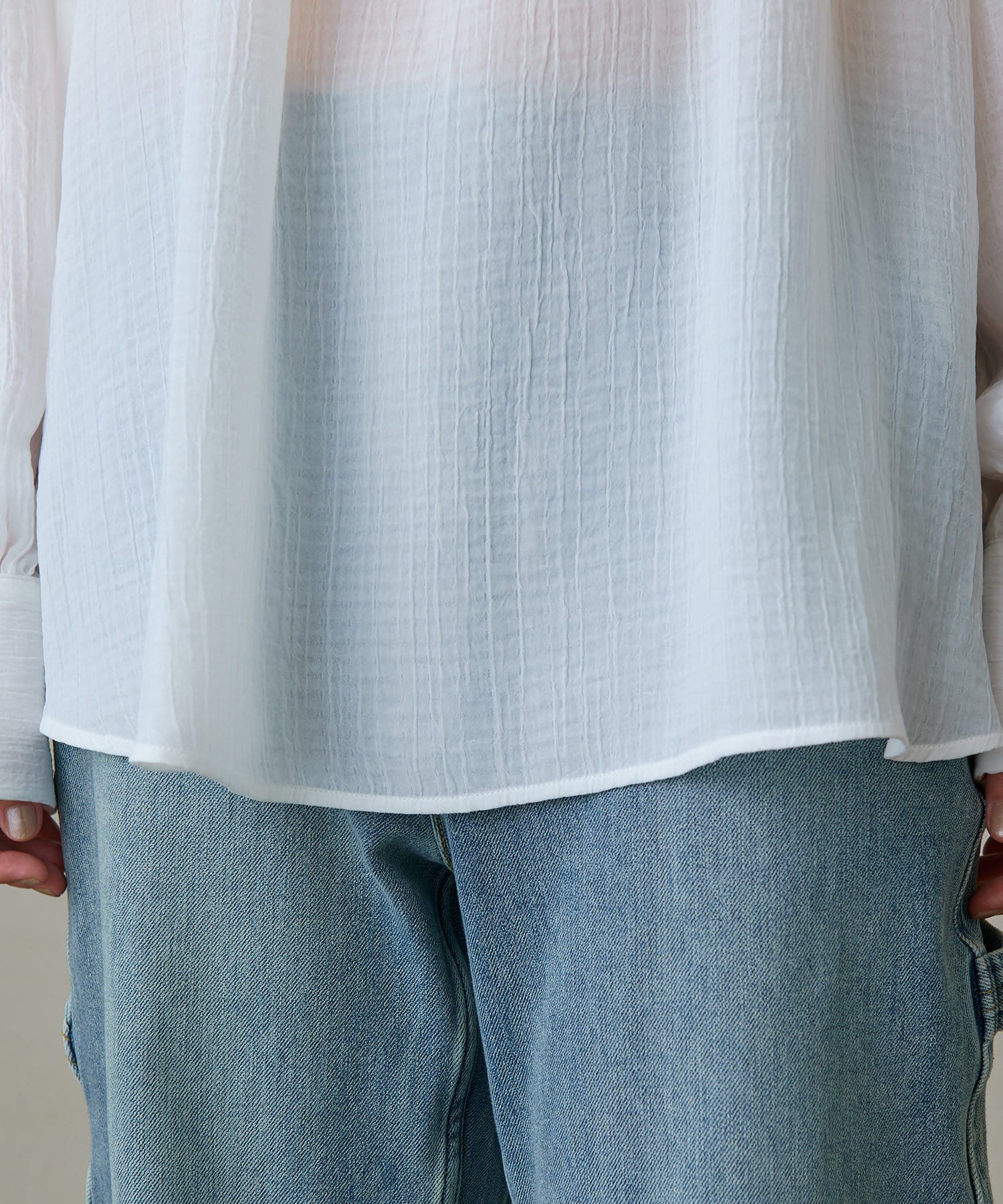 OUTLET(アウトレット) 【Loungedress】コード刺繍ブラウス