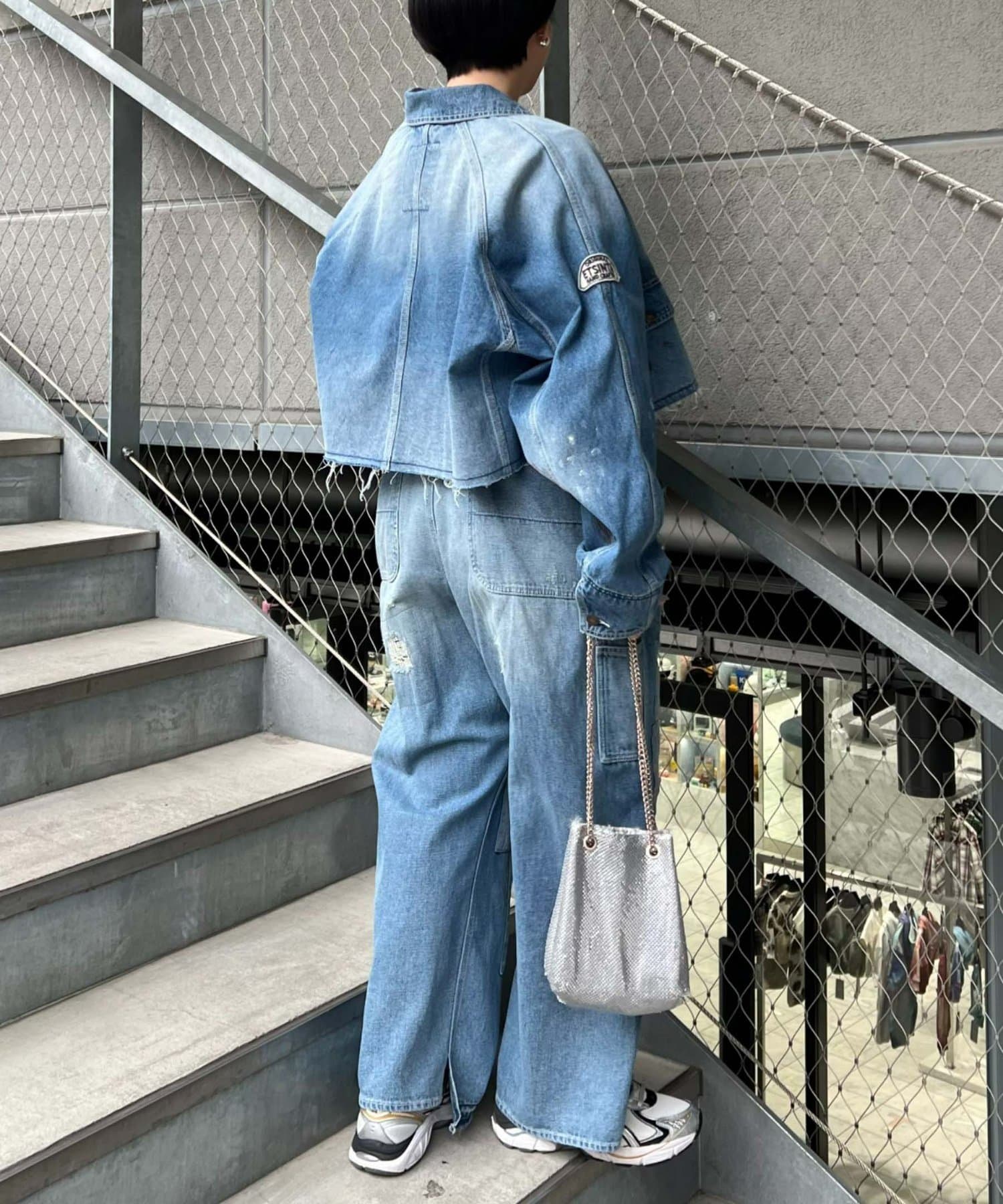 CIAOPANIC TYPY(チャオパニックティピー) 【etsinta/エシンタ】リメイクデニムショートカバーオール