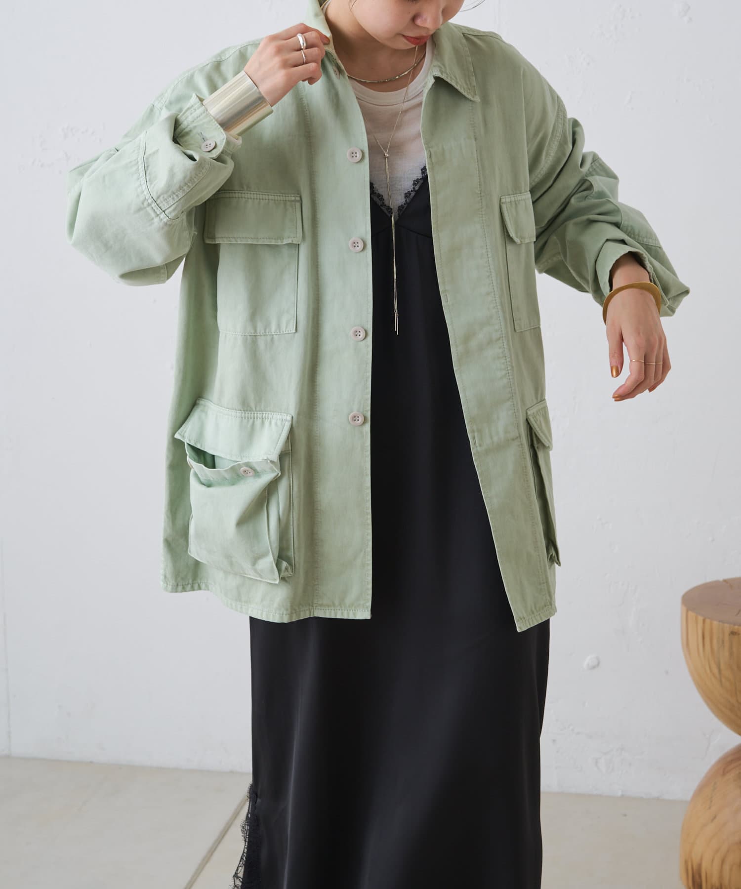 はんばーがー⭐︎ミント・はるのかおりお洋服付き ainode】okayama シャツブルゾン | Omekashi(オメカシ