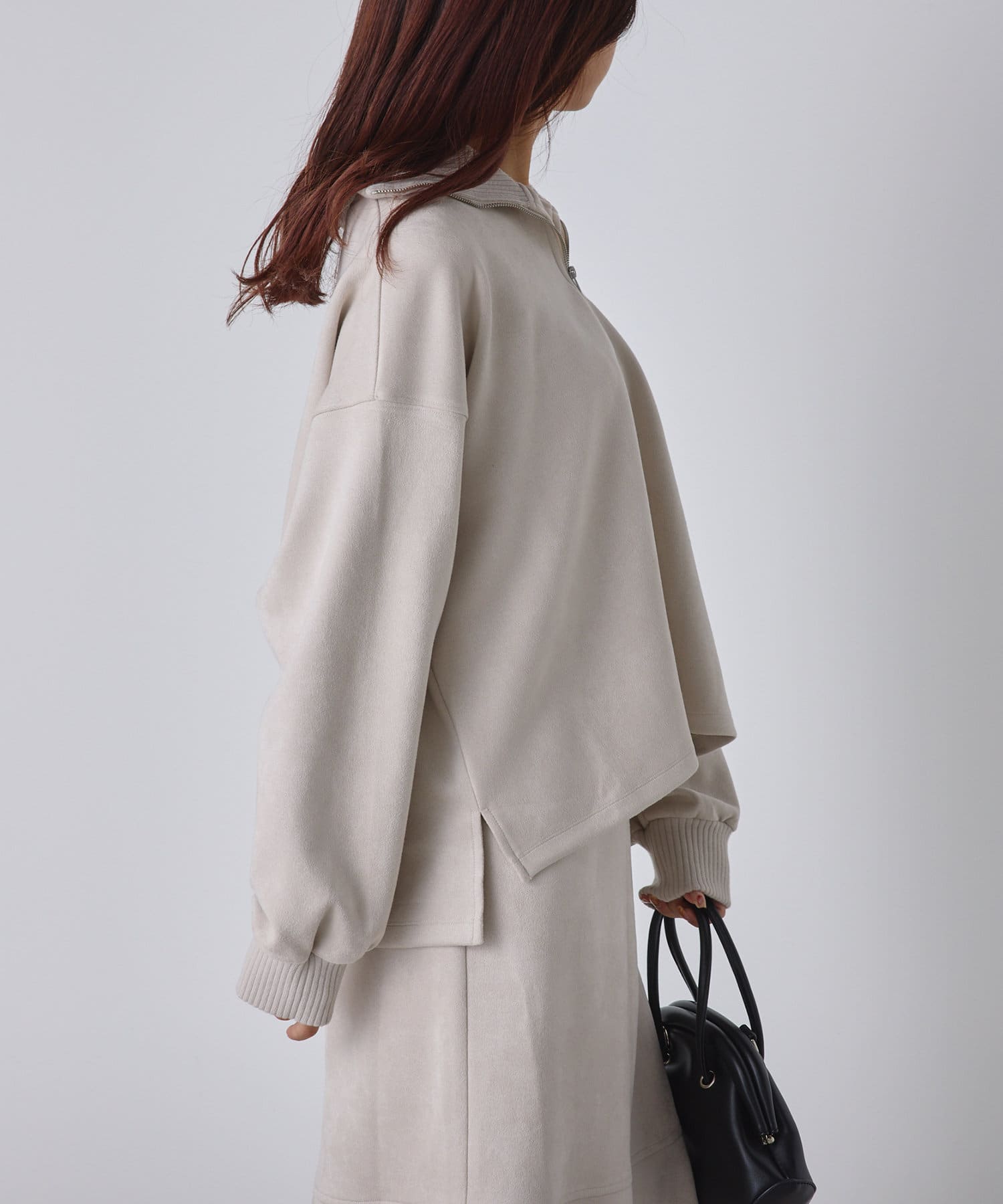 スエポンハーフZIPプルオーバー | NICE CLAUP / OLIVE des OLIVE