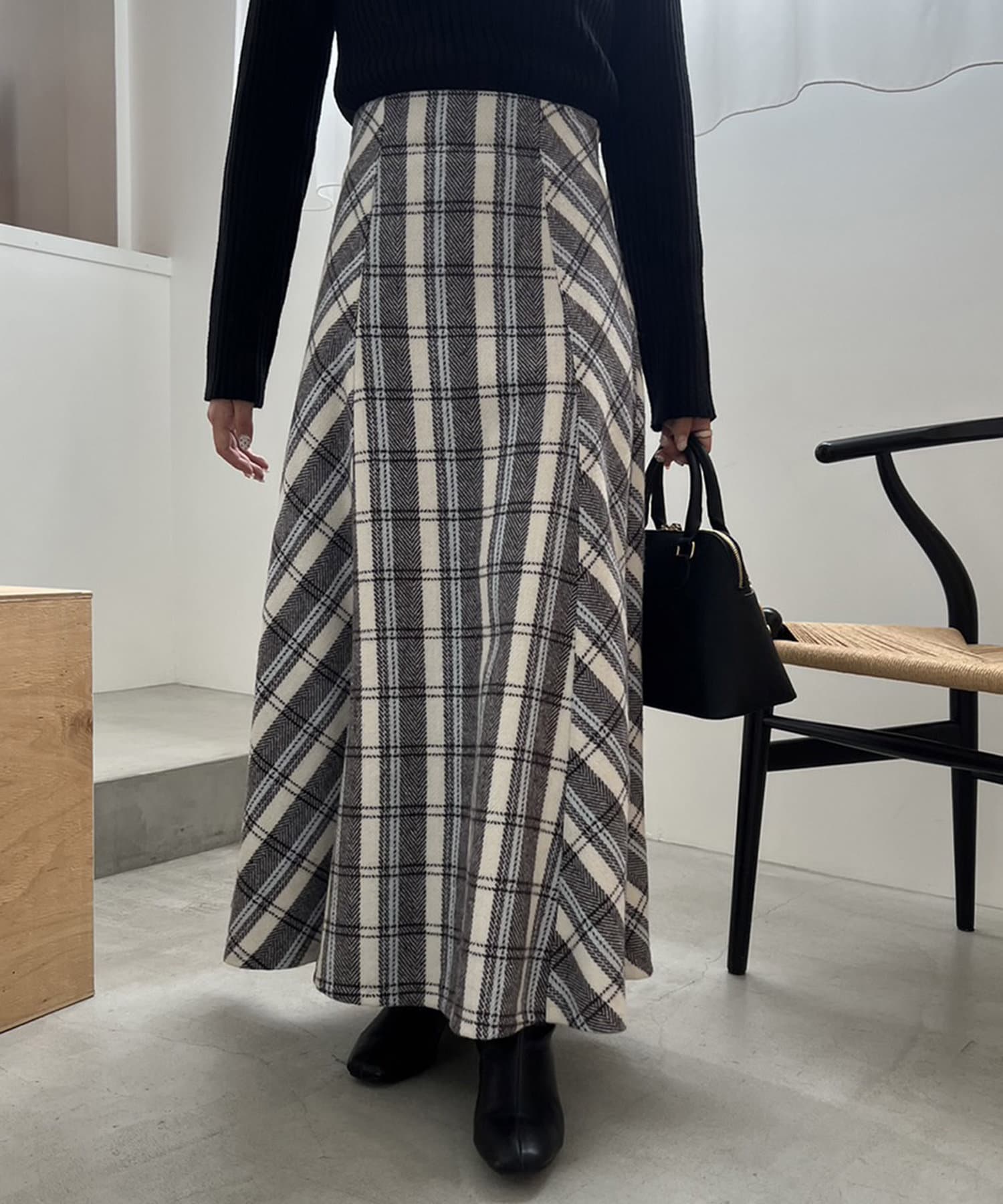 シェリエ　ロングスカート値下げおわり GeeRA（ジーラ） スカート オンオフ着られる！フロントZIPハイウエスト