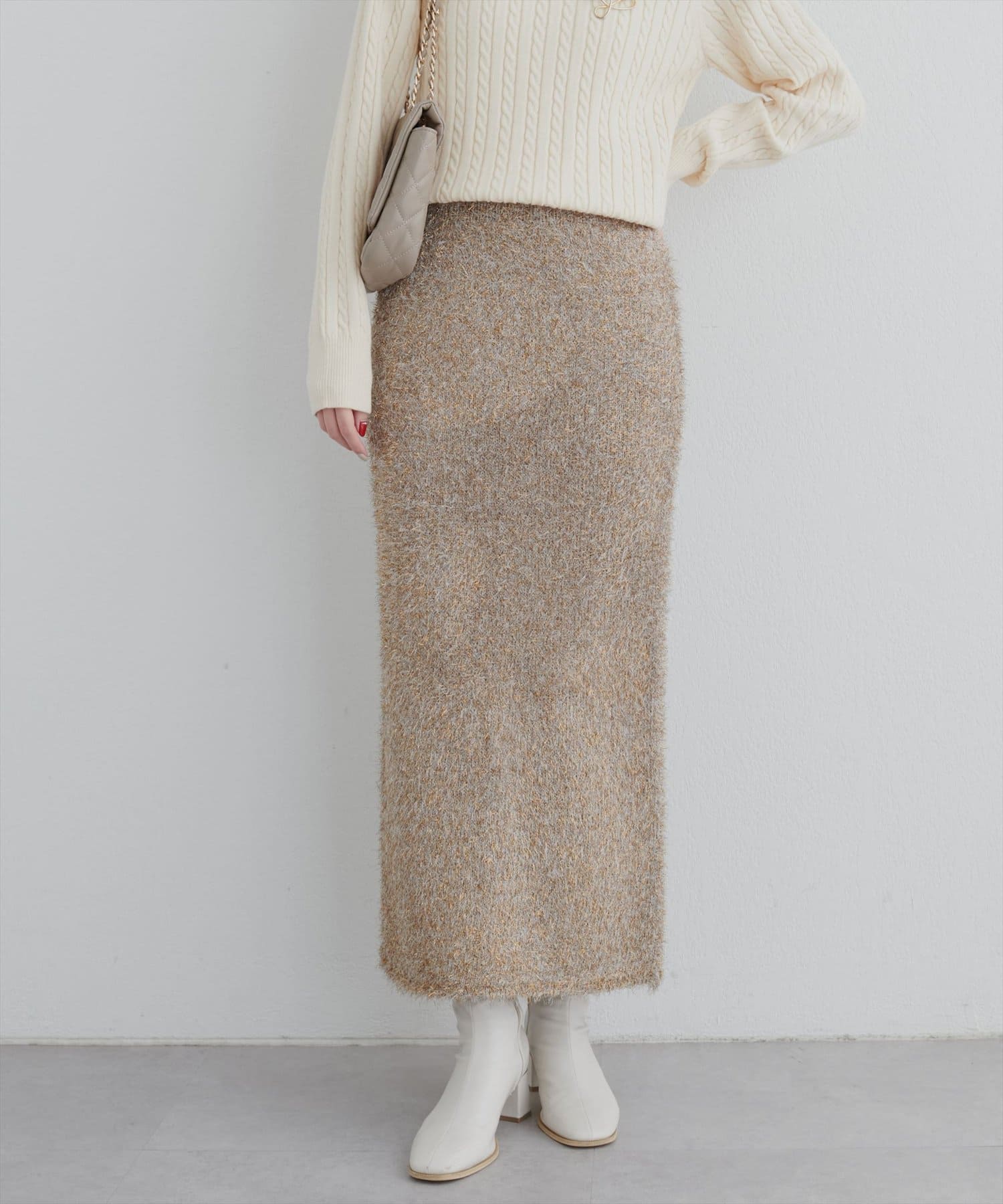 キラキララメフェザースカート | natural couture(ナチュラルクチュール)レディース | PAL CLOSET(パルクローゼット) -  パルグループ公式ファッション通販サイト