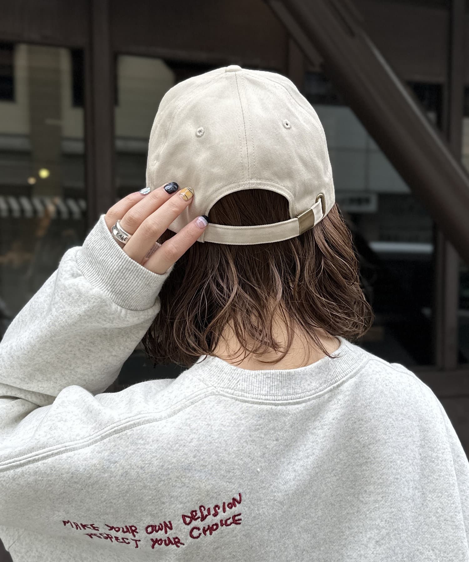 小顔見えロゴキャップ | CPCM(シーピーシーエム)レディース