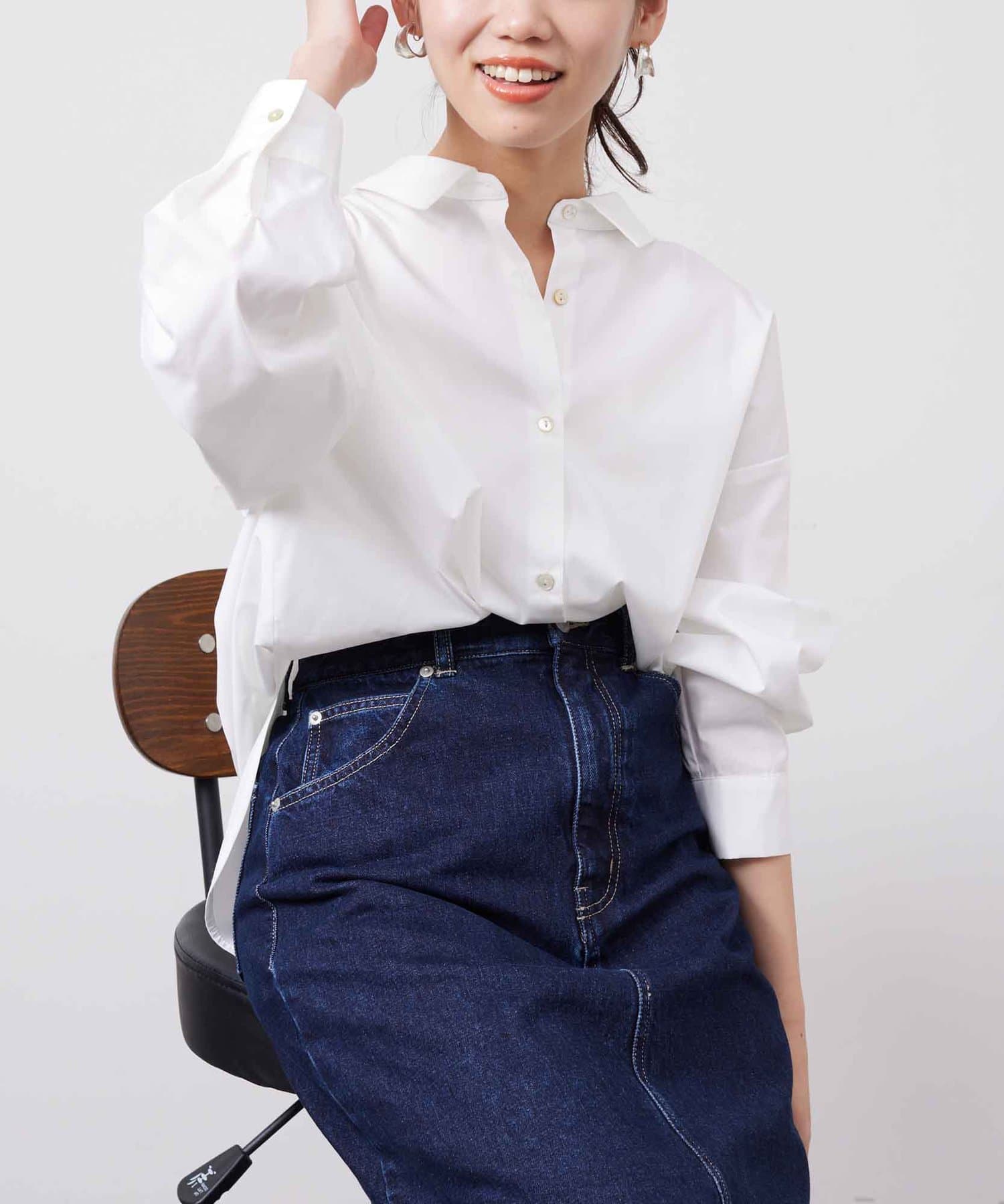 ♡ページ 着こなしに差をつける】BACKギャザーデザインシャツ | Chez toi