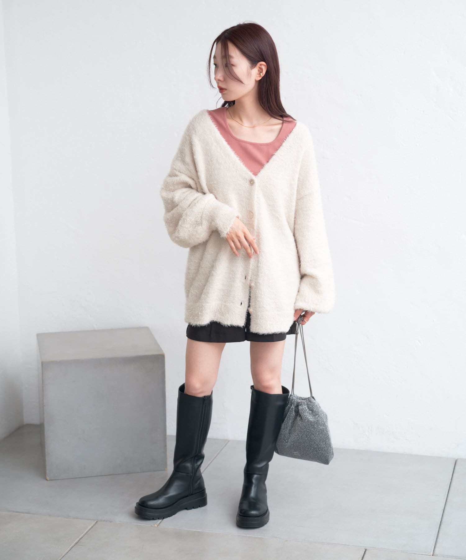 OUTLET(アウトレット) 【Kastane】袖ボタンリブロンTEE