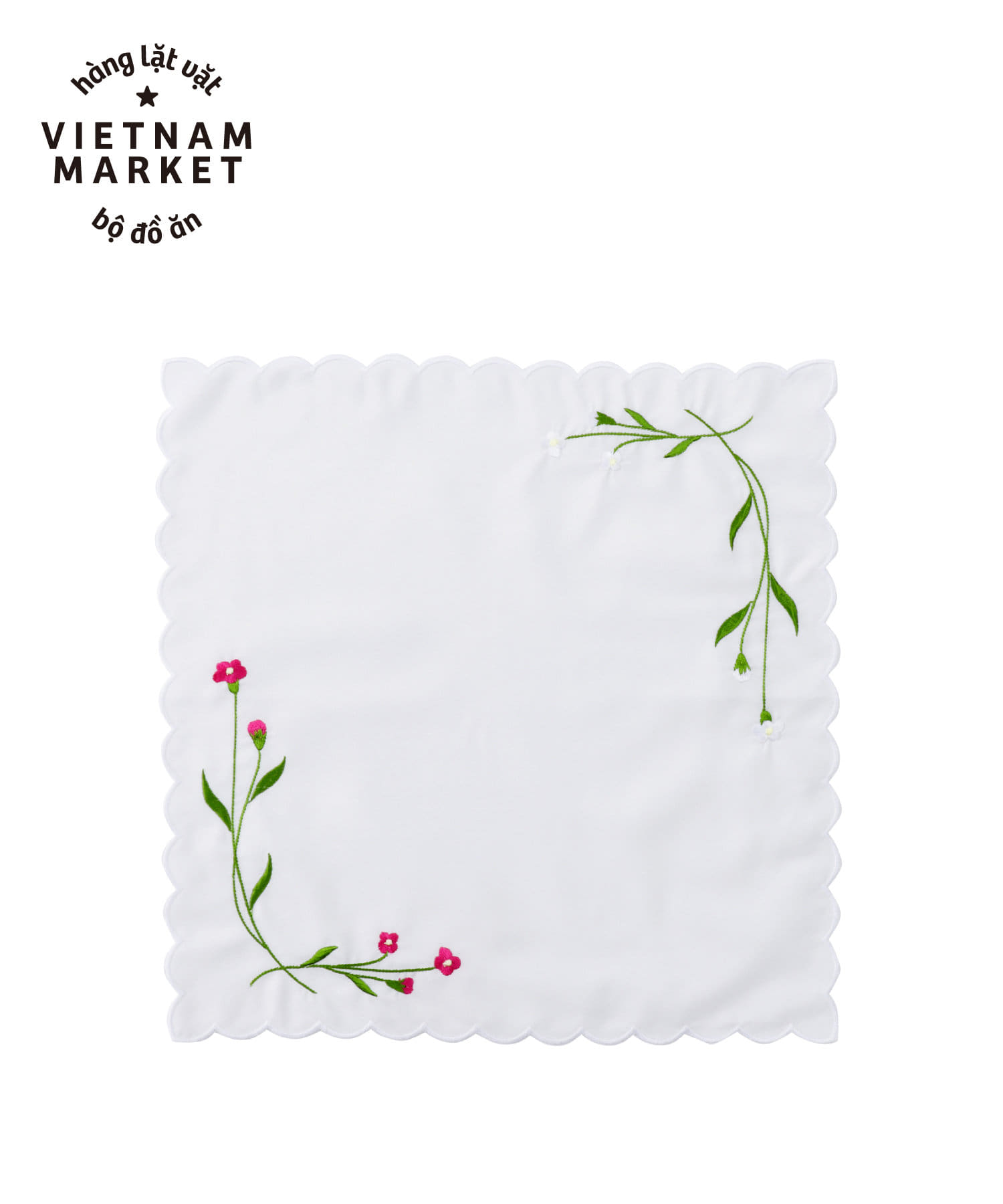 3COINS(スリーコインズ) 刺繍ハンカチ／ベトナム