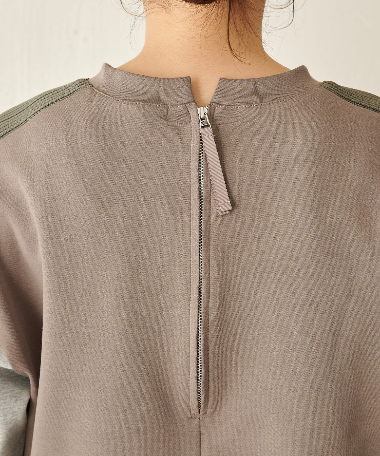 Jena　espace merveilleux(ジェナ　エスパスメルヴェイユ) 裾メッシュ配色カットソー