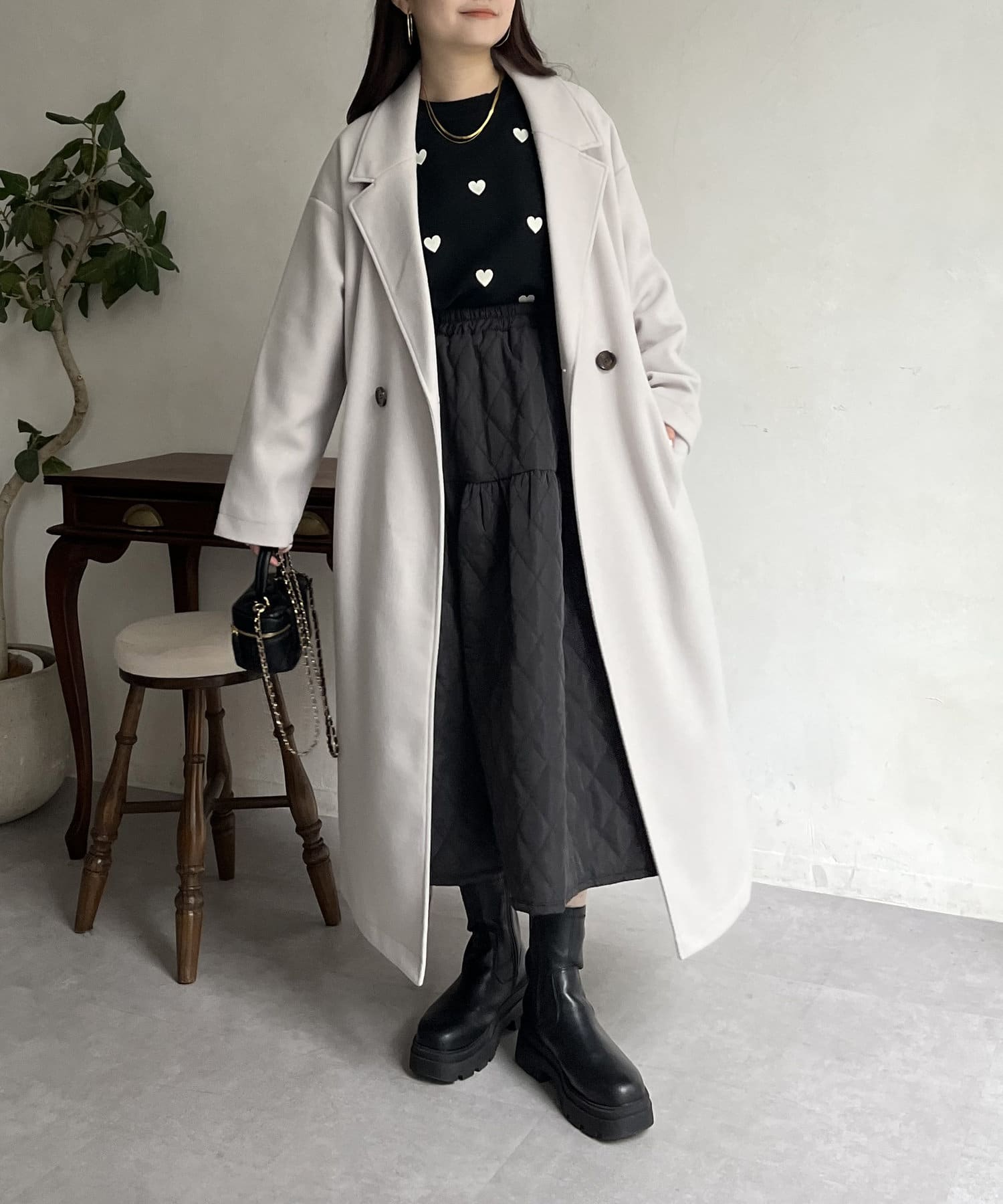 サイドスリットチェスターコート | prose verse(プロズヴェール