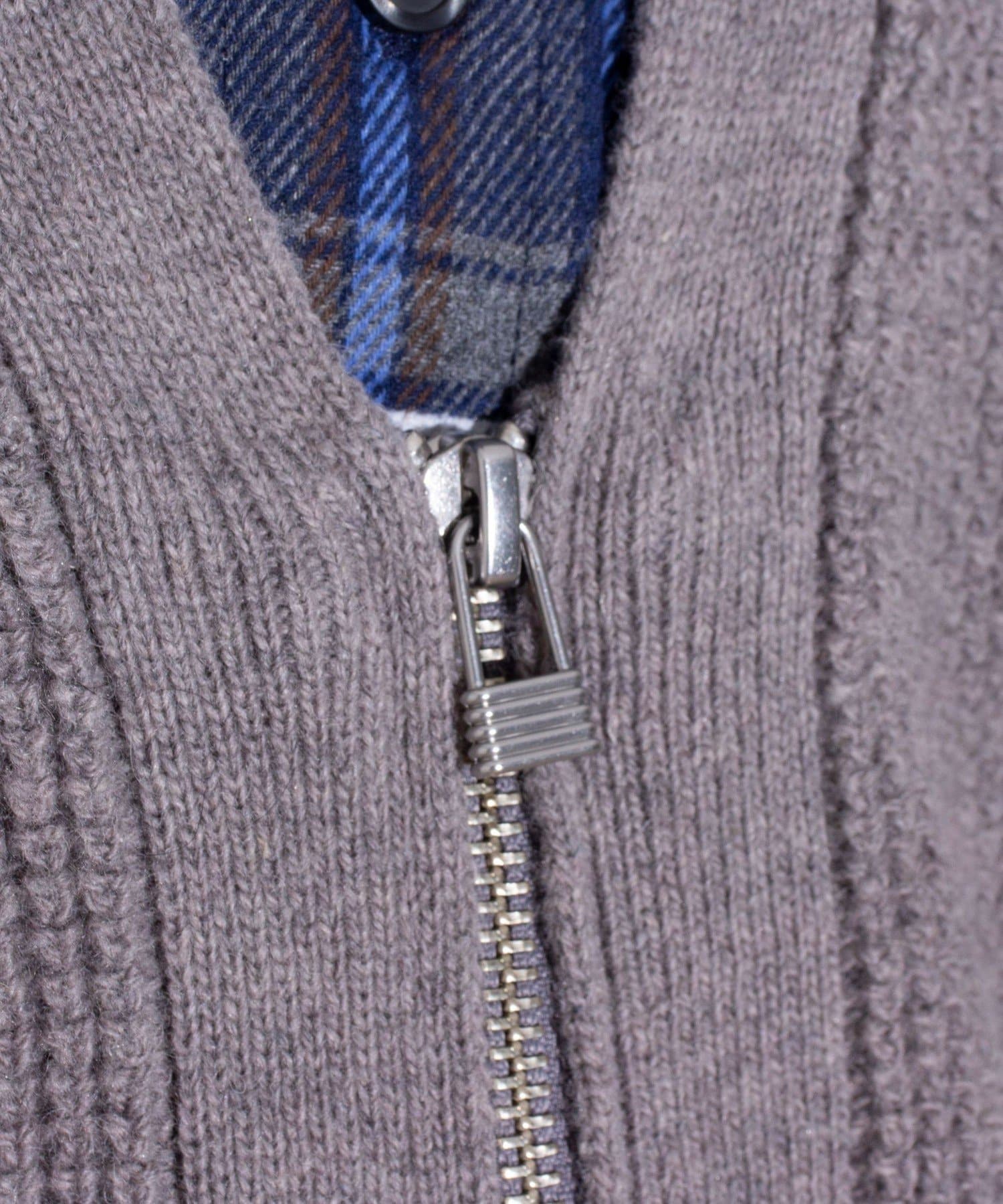 FREDY & GLOSTER(フレディ アンド グロスター) 【GLOSTER】ワッフル ZIPニット Vネックカーディガン