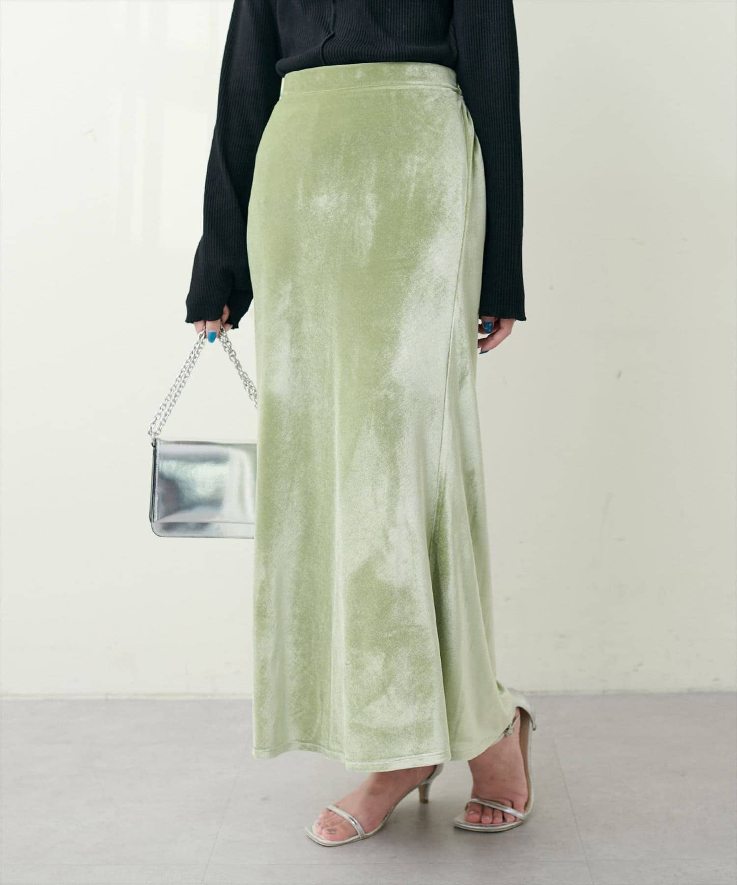natural couture】落ち感ベロアマーメイドスカート | OLIVE des OLIVE  