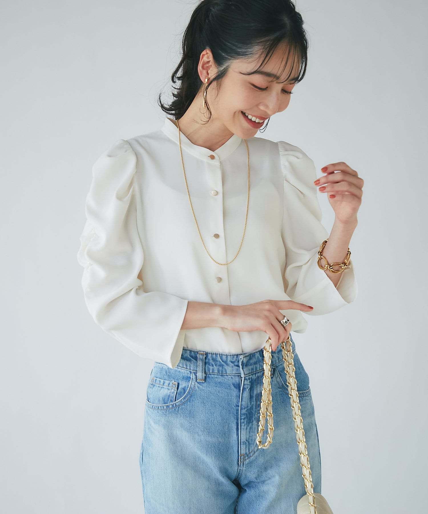 「La boutique BonBon」 半袖ブラウス FREE ホワイト レディース La boutique Bonbon 「La BonBon」 半袖ブラウス FREE ホワイト
