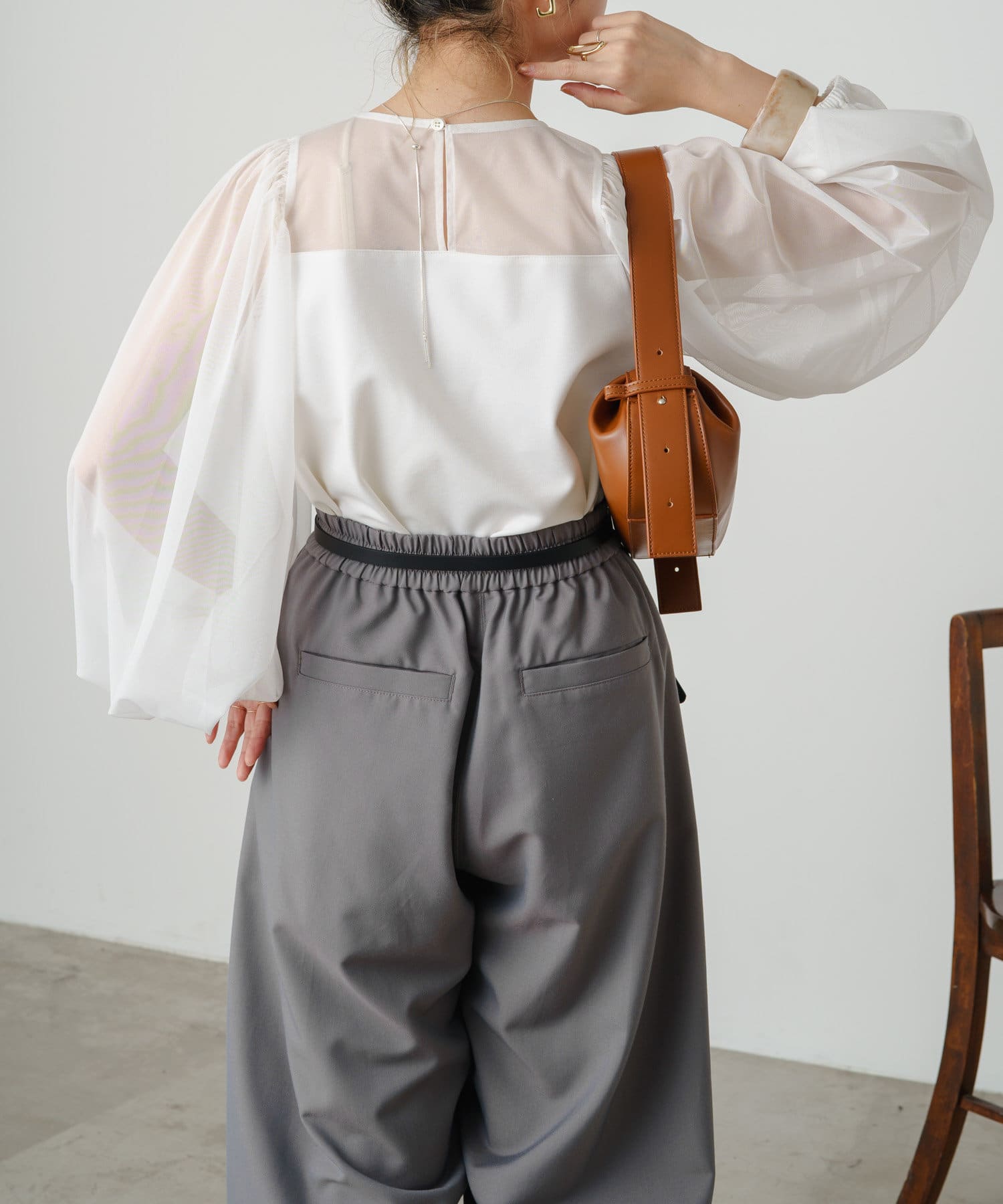 【返品?交換対象商品】 オケージョン/結婚式】チュール切替えプルオーバー | Omekashi トップス