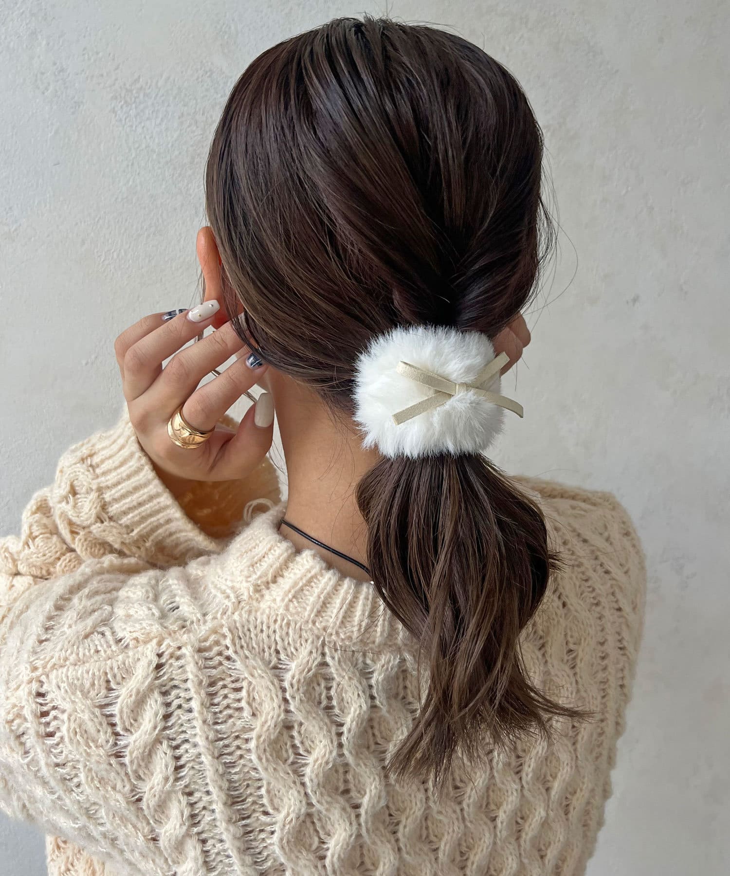 人気の為再入荷】ファーリボンヘアゴム | Lattice(ラティス)レディース