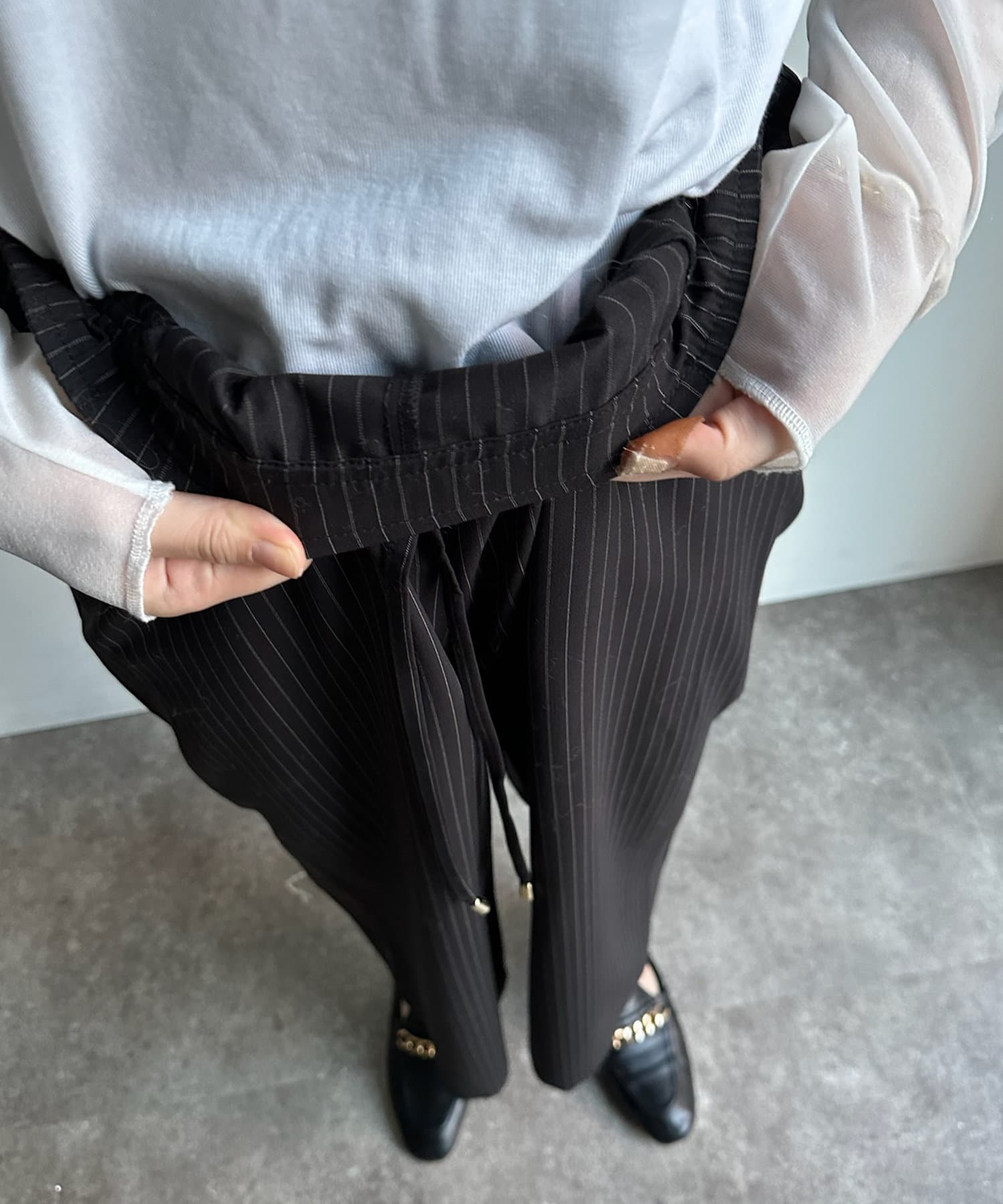 OUTLET(アウトレット) 【DouDou】ダブルストライプパンツ