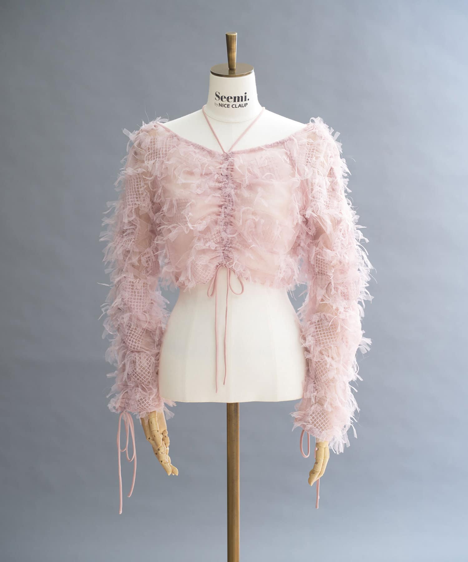 NICE CLAUP / OLIVE des OLIVE OUTLET(ナイスクラップ  / オリーブ デ オリーブ アウトレット) 【Seemi】キラキラシャーリングトップス