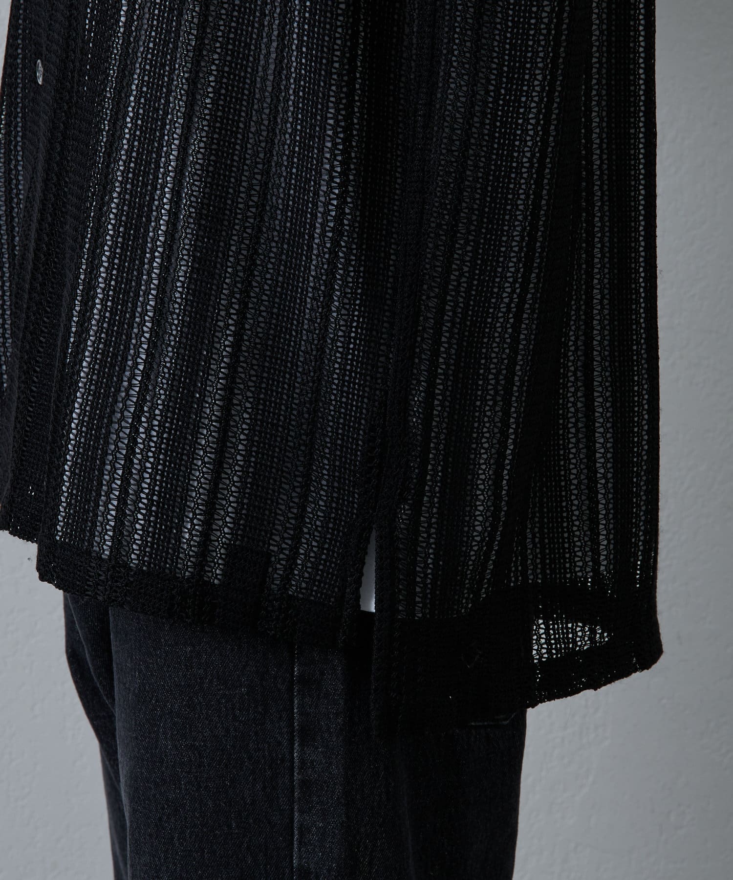 COLONY 2139(コロニー トゥーワンスリーナイン) ニット透かし編み半袖シャツ
