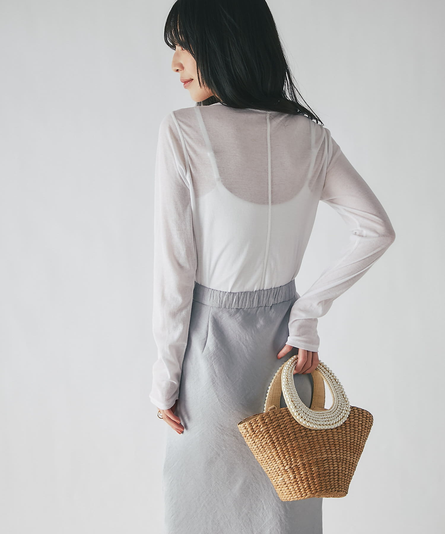 ★ラブティックボンボン★シアーカットソー★ 極上の肌触り】シアーリブクルーカットソー | La boutique