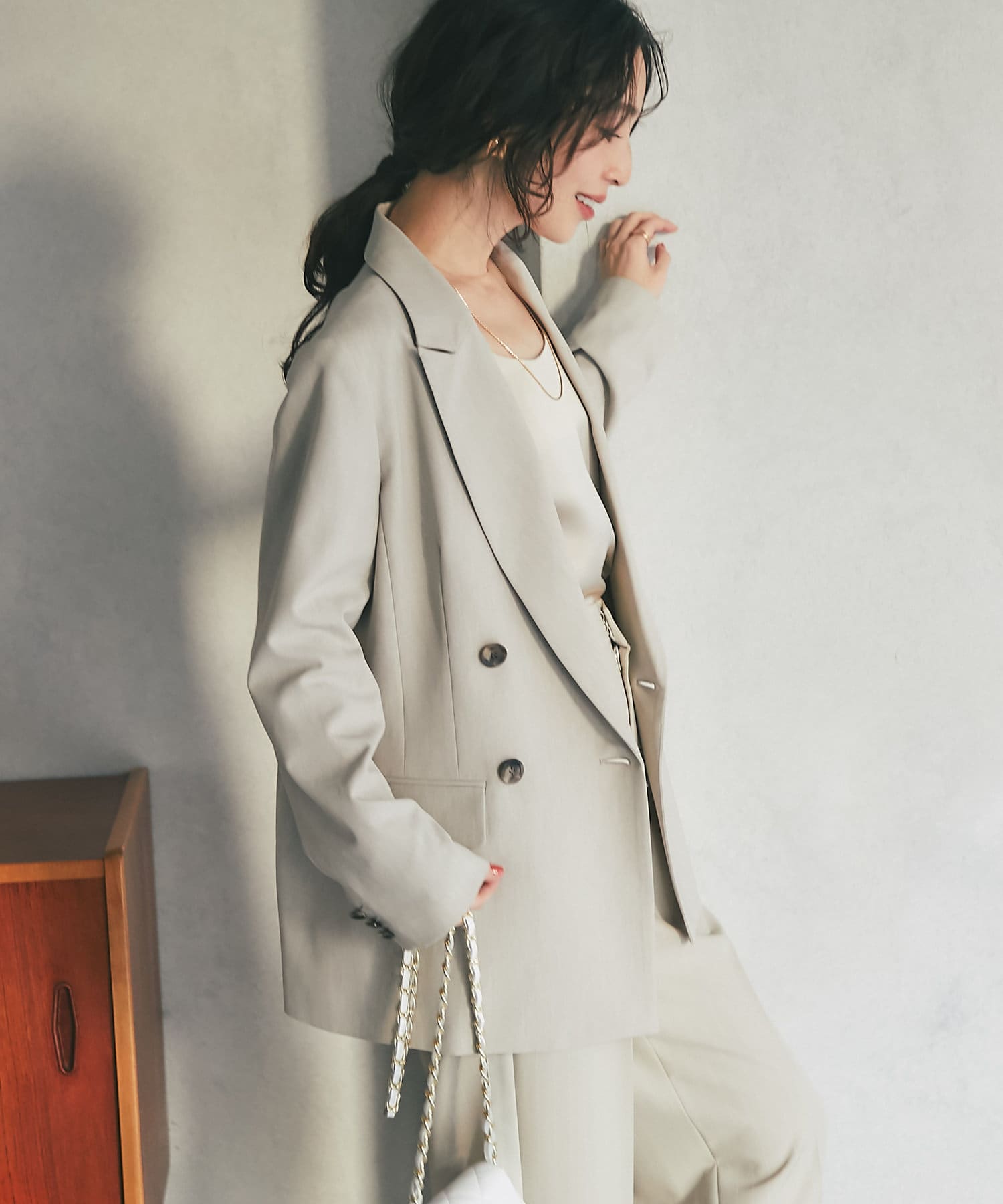 2025年新作入荷 ストレッチツイルボクシージャケット BonBon(ラブ boutique La | ジャケット・アウター
