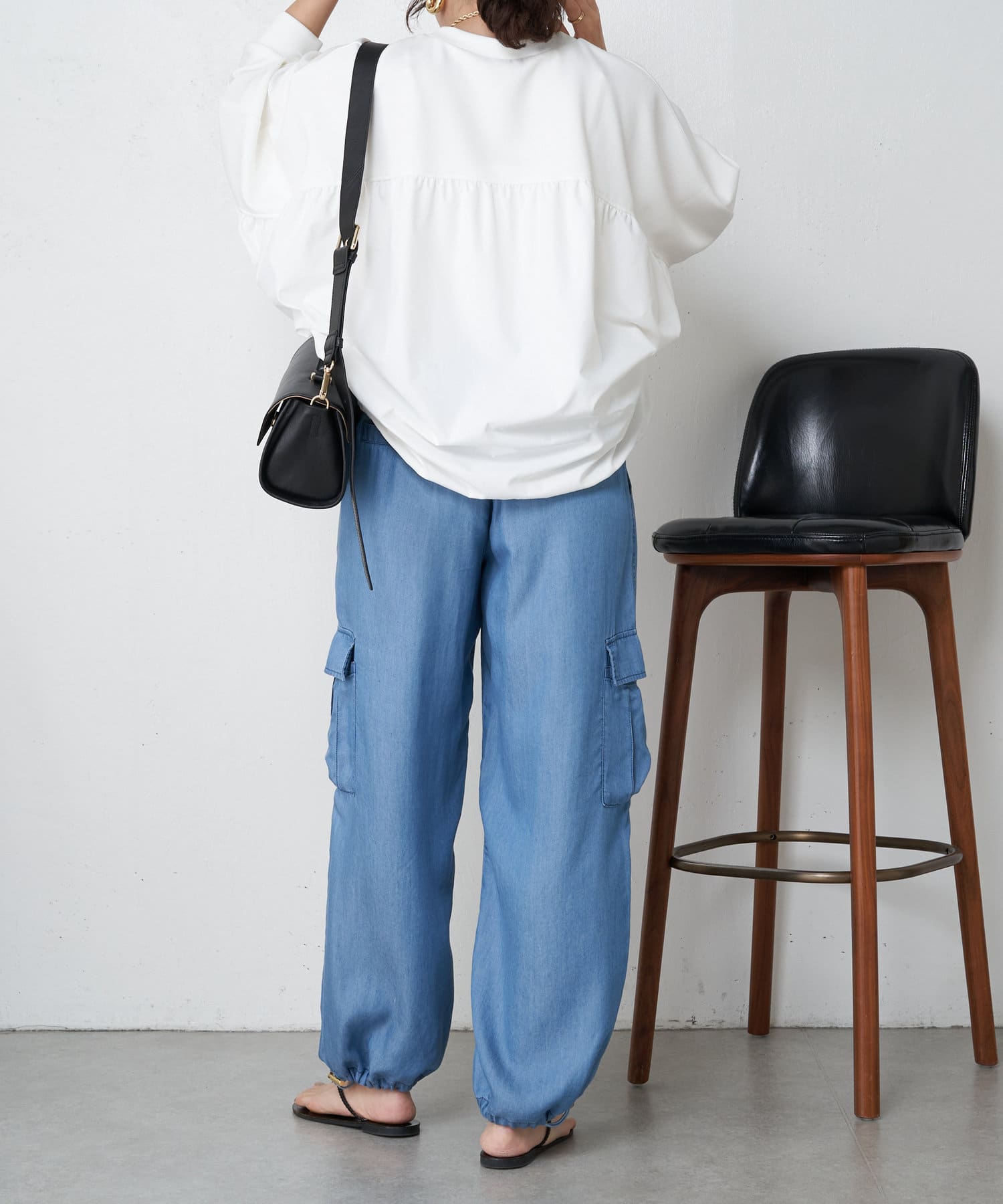 洗濯機OK/一部WEB限定カラー】フハク切替ダンボールカットソー