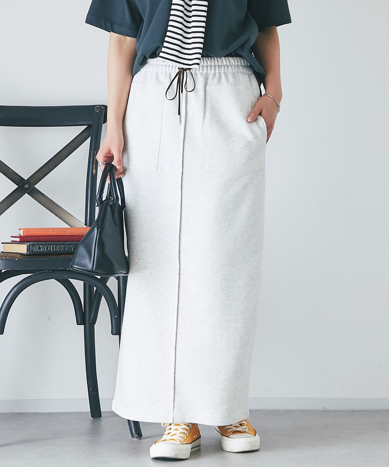 un dix cors(アンディコール) 裏毛ナロースカート