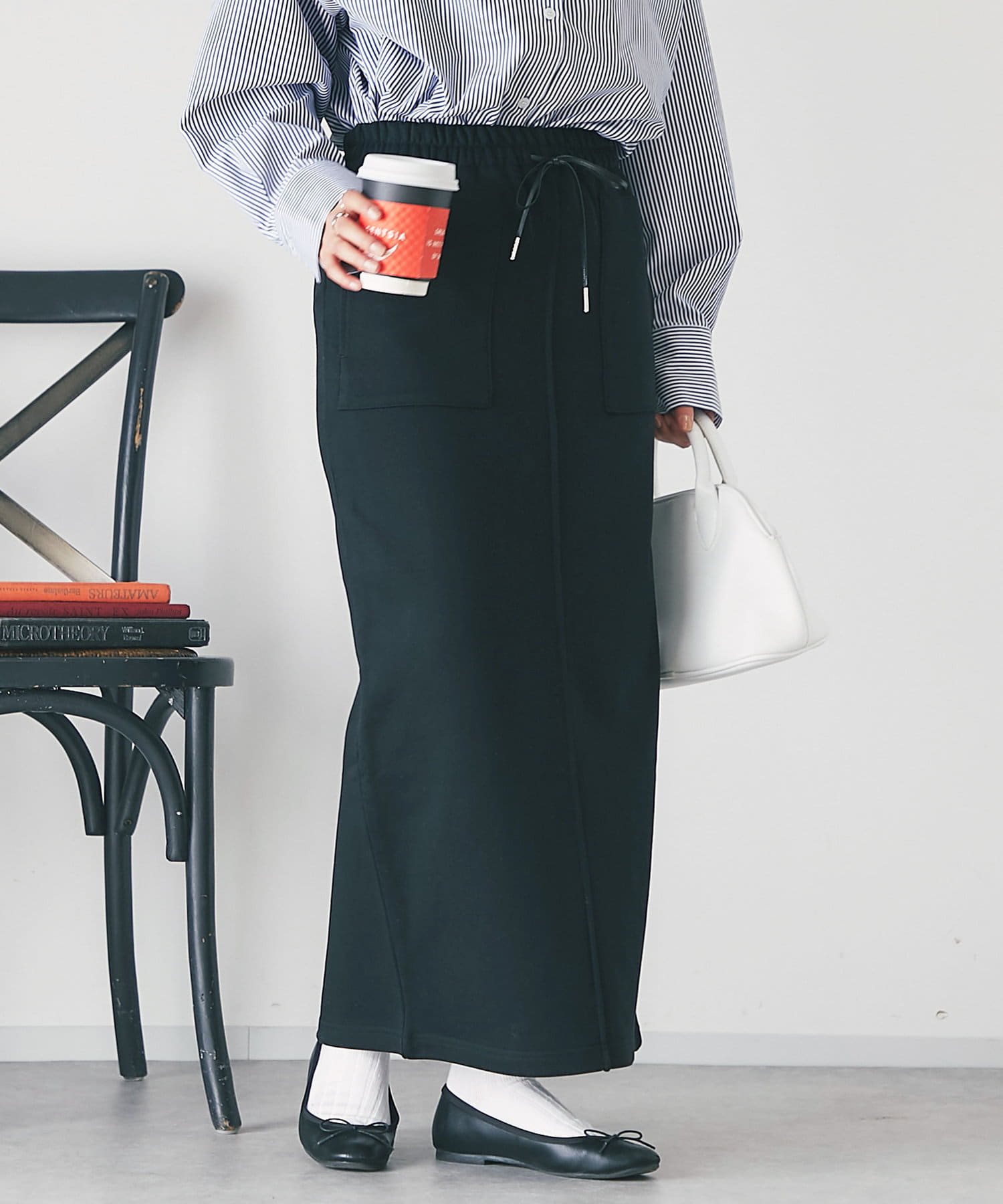 un dix cors(アンディコール) 裏毛ナロースカート