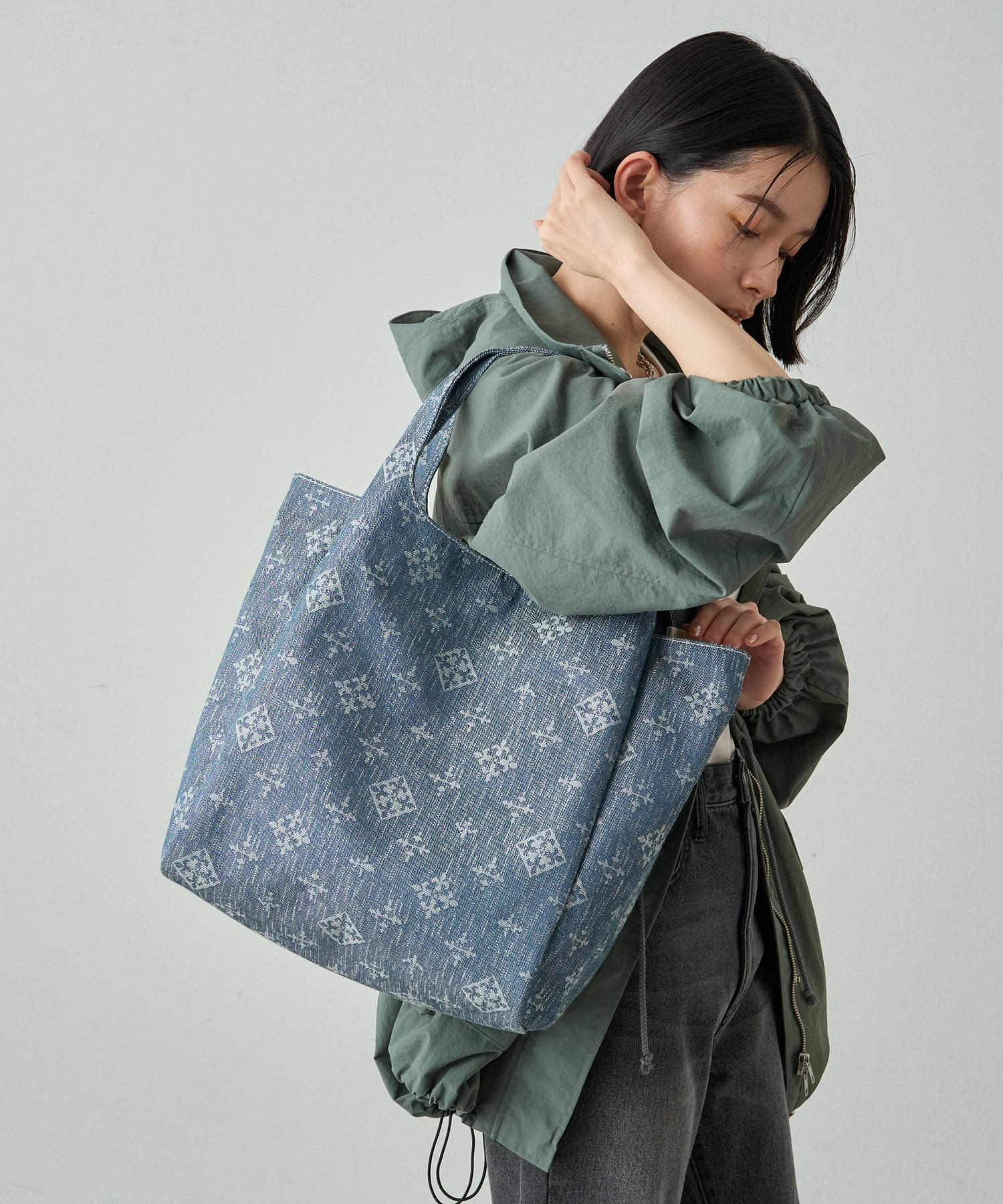 Denim Jacquard】トートバッグM (CE-1286) | russet(ラシット ...