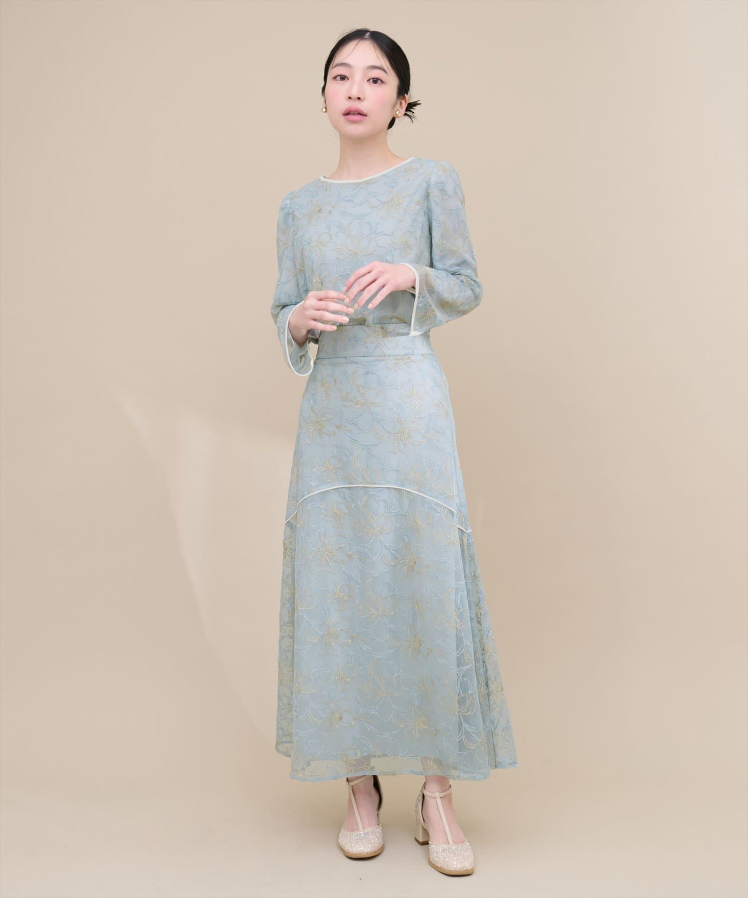 osono長さ変えれる線画レーススカート | natural couture(ナチュラル