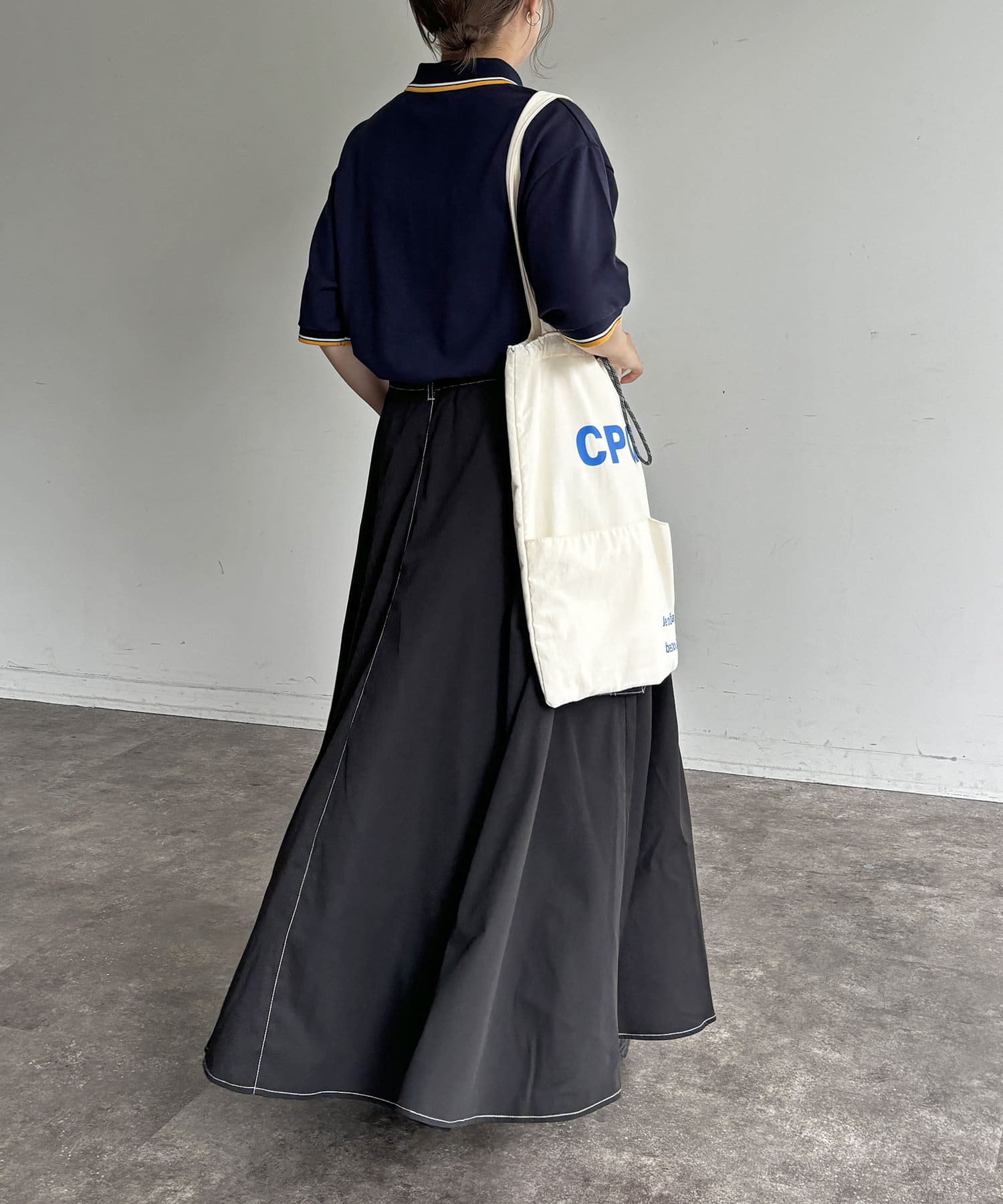 CPCM(シーピーシーエム) ツイルフレアカーゴスカート