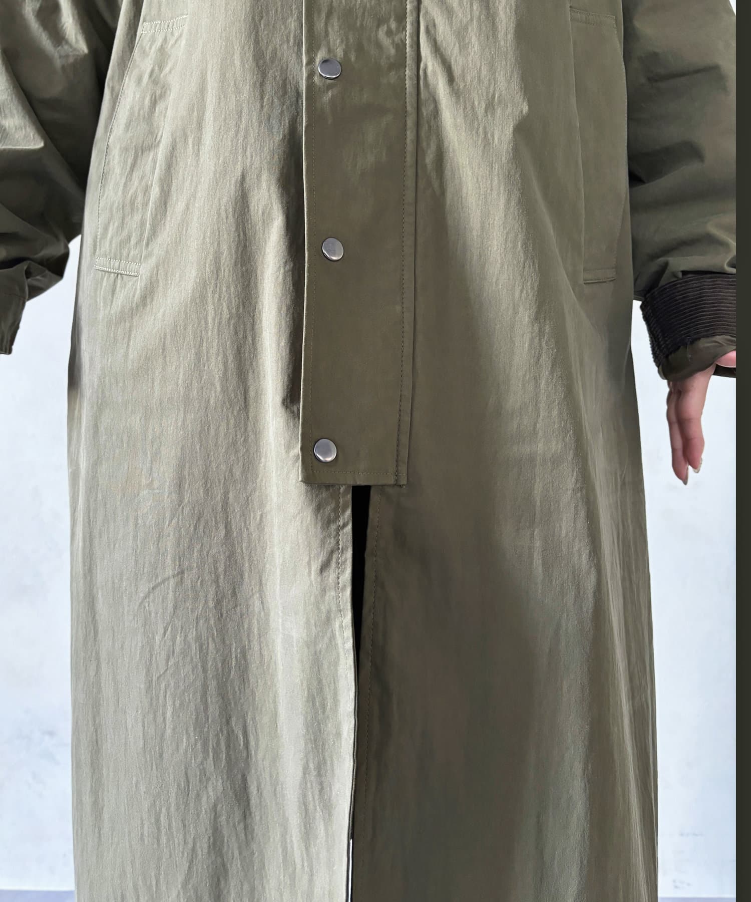 CPCM(シーピーシーエム) 襟配色ステンカラーコート
