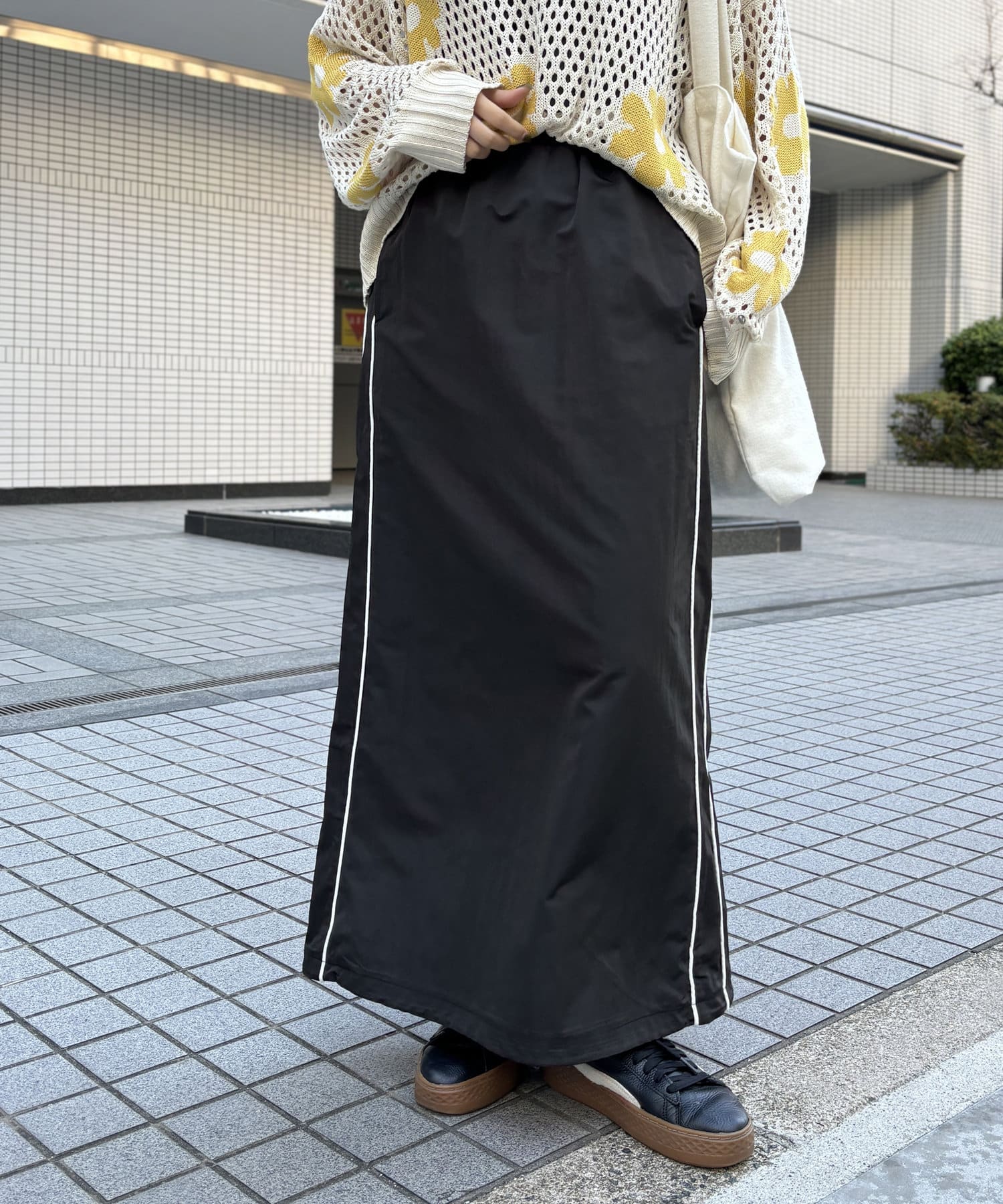 パイピングナイロンナロースカート | CPCM(シーピーシーエム