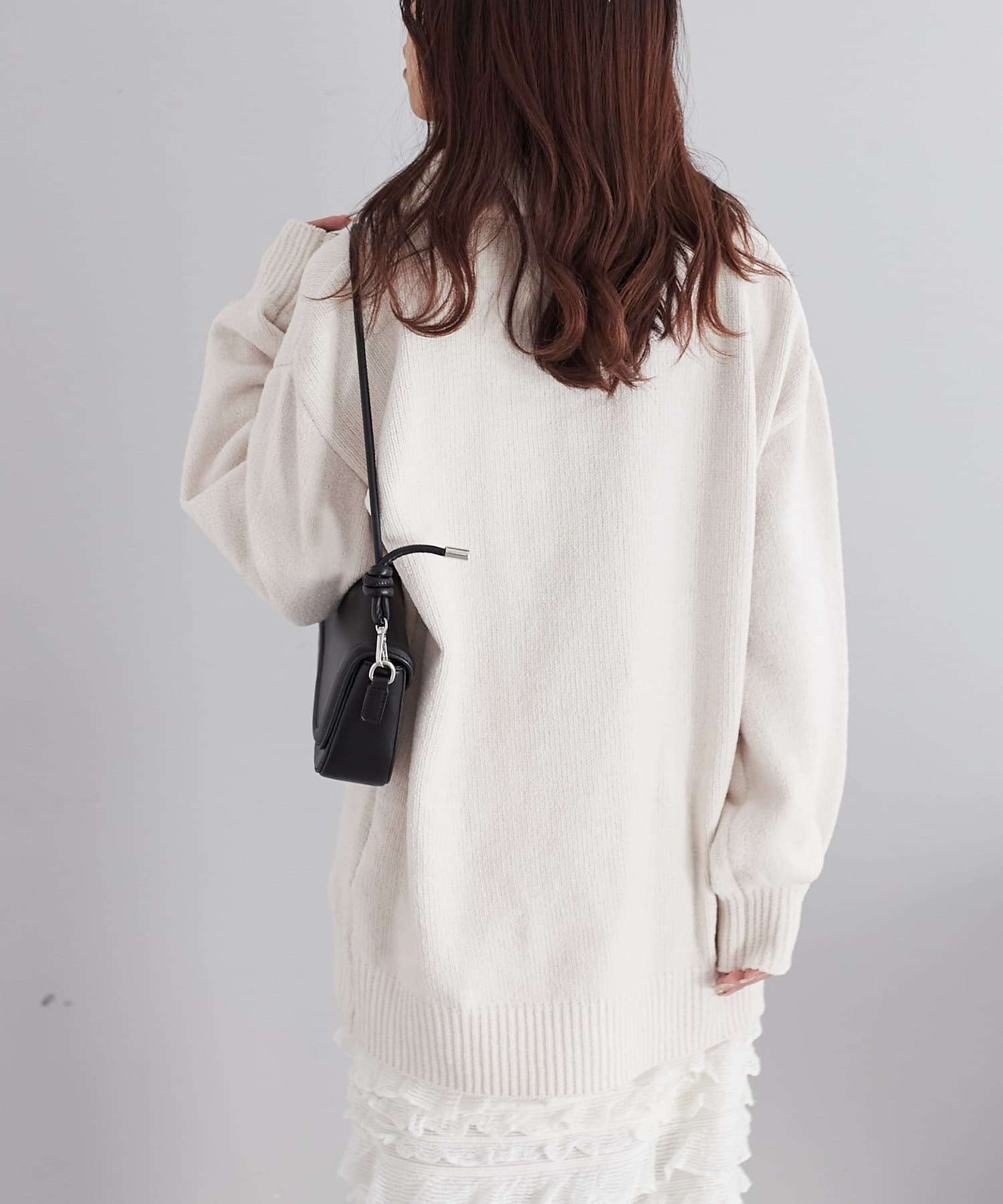 ハーフZIPロゴモールヤーンニット | NICE CLAUP / OLIVE des ハーフZIPロゴモールヤーンニット | NICE CLAUP / OLIVE des