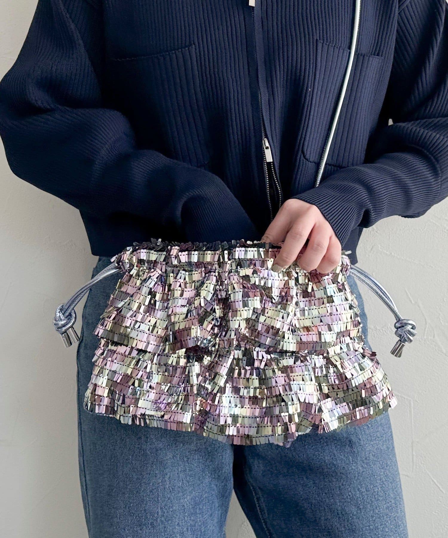 CASSELINI/キャセリーニ】フリルスパンコールバッグ | FREDY & GLOSTER 