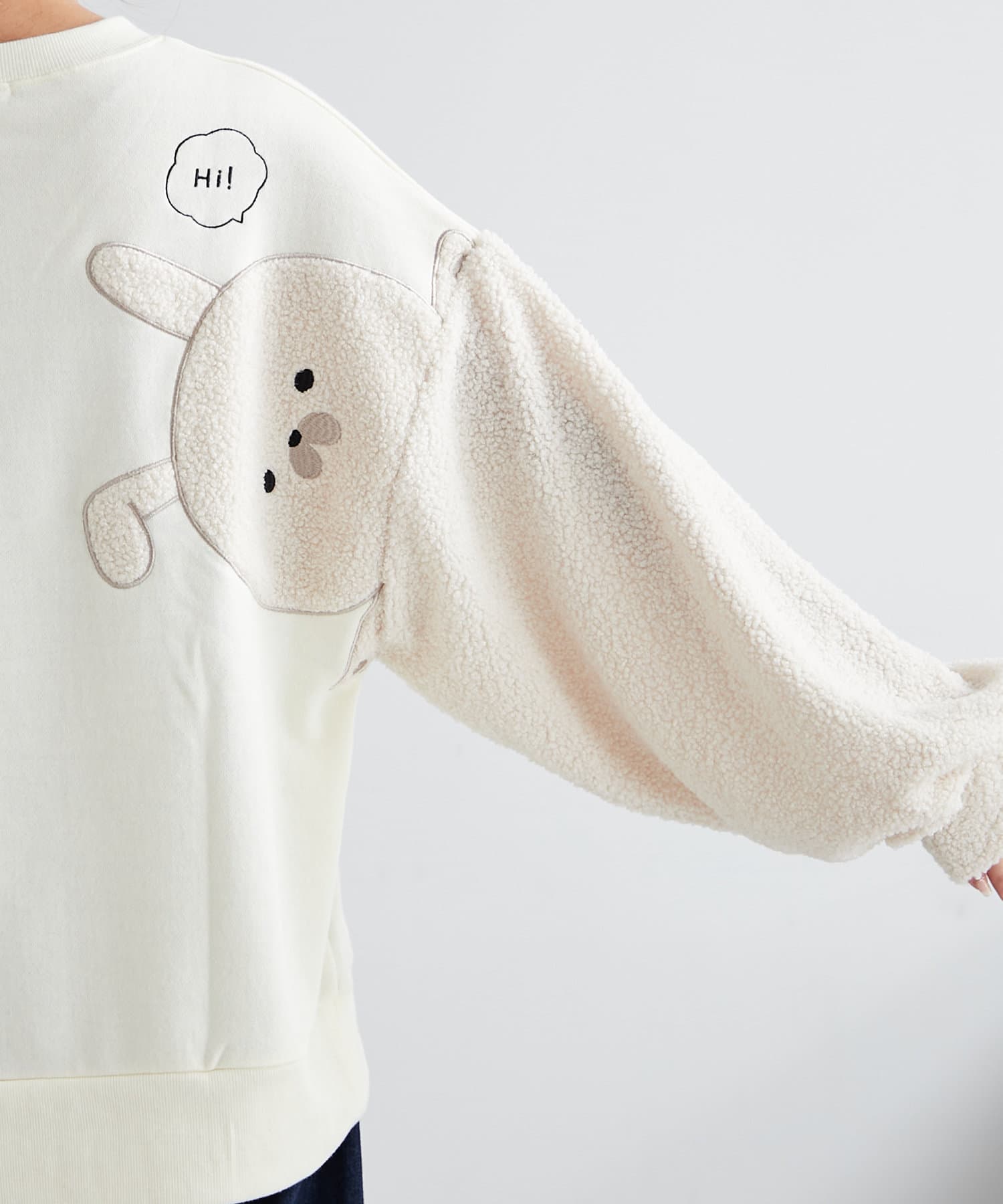 NICE CLAUP / OLIVE des OLIVE OUTLET(ナイスクラップ  / オリーブ デ オリーブ アウトレット) 袖ゆるキャラアニマルプルオーバー