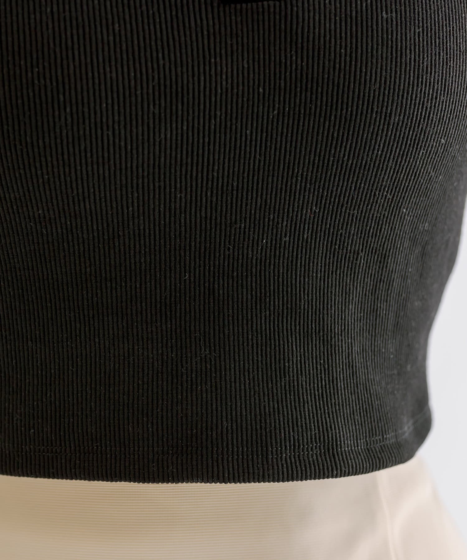 mystic(ミスティック) [mline]襟付きショートリブトップス