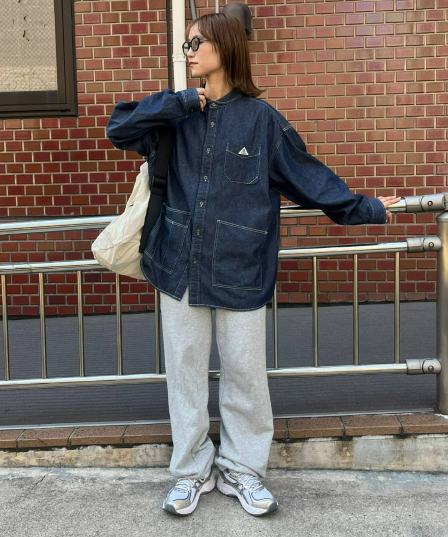 MACPHEE★オーガニックコットンデニム レギュラーカラーシャツ ジャケット C.DENIMS】デニムレギュラーカラーシャツ