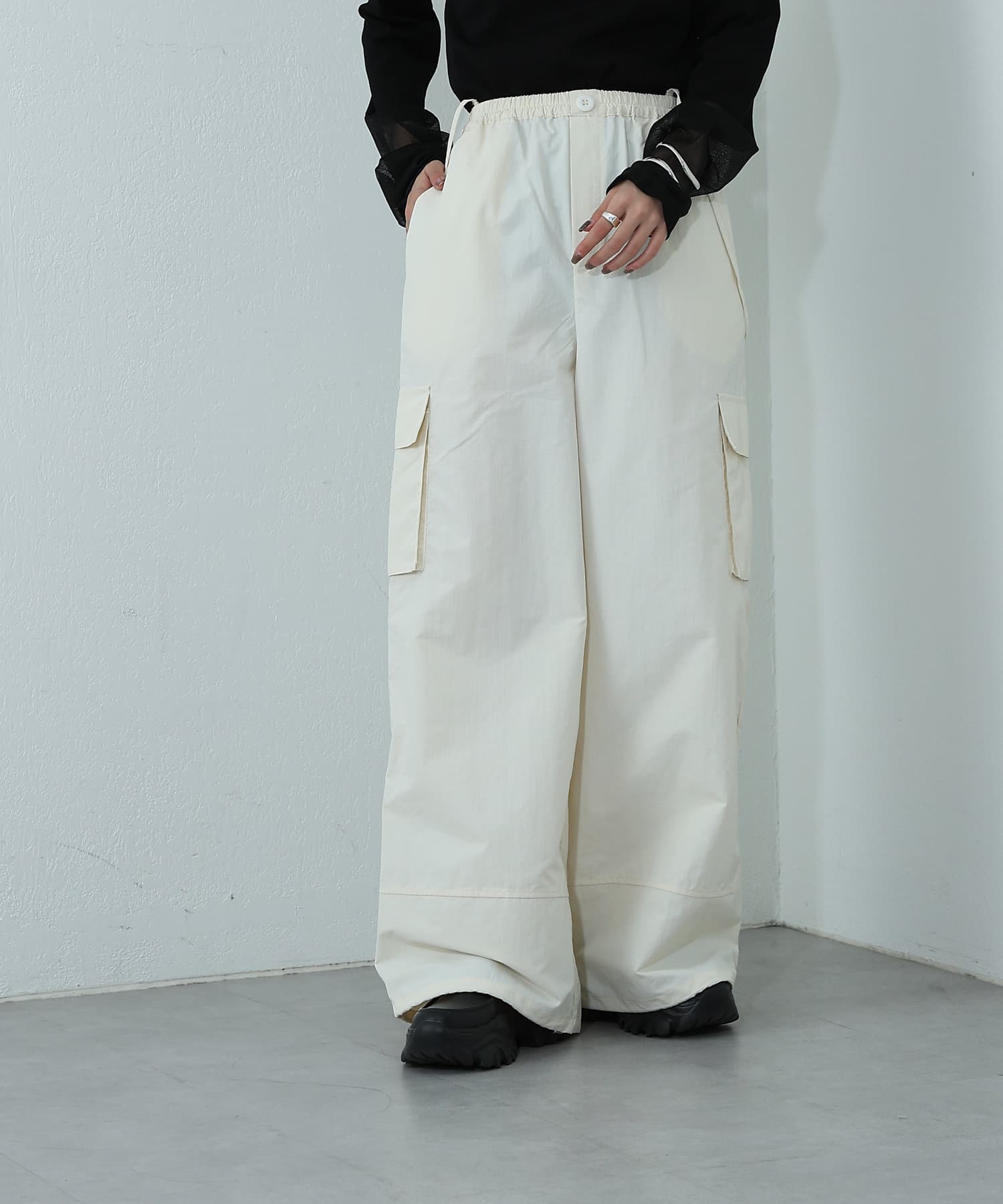 PHEENY wool twill military easypants