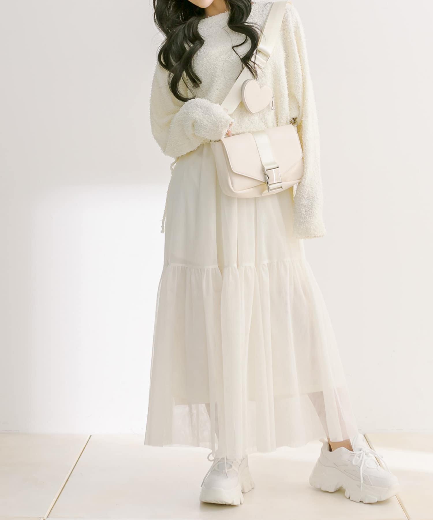 チュールワンピ×ニットセットワンピ | OLIVE des OLIVE(オリーブ チュールワンピ×ニットセットワンピ | OLIVE des OLIVE(オリーブ