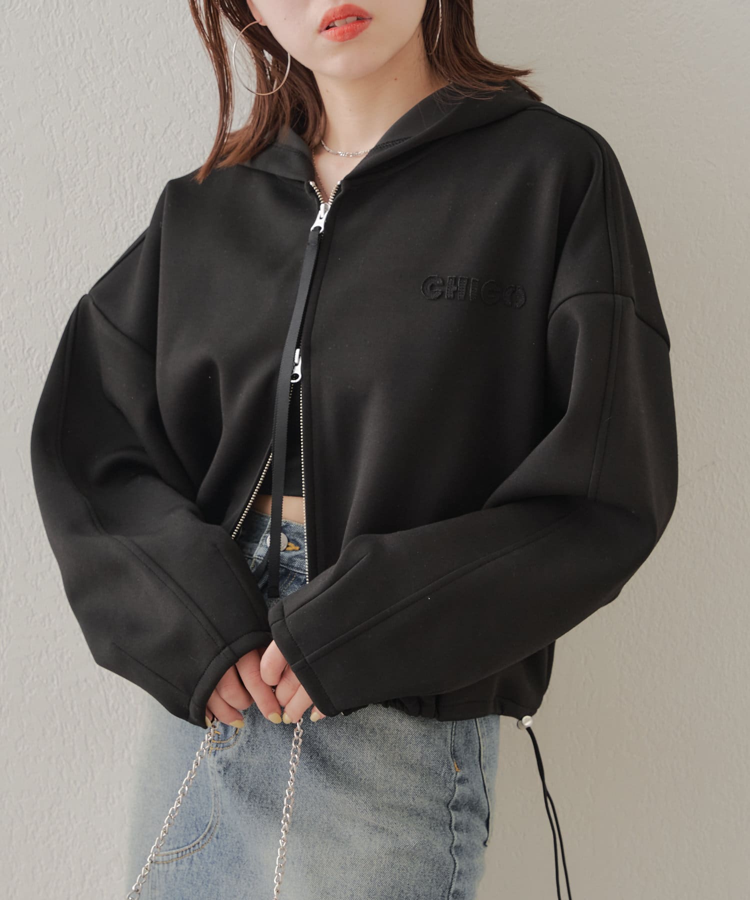 グラムリップス♡ ボンディング FULL-ZIP フーディー - トップス