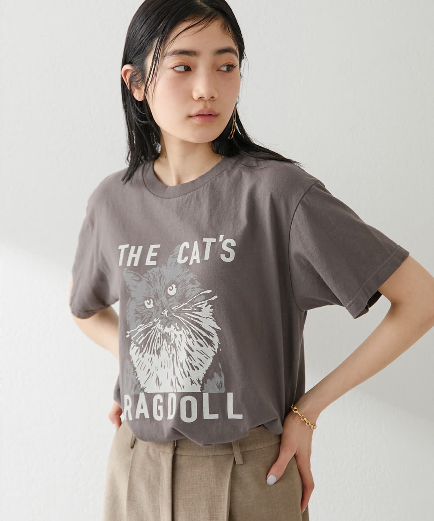 Whim Gazette(ウィム ガゼット) CAT Tシャツ