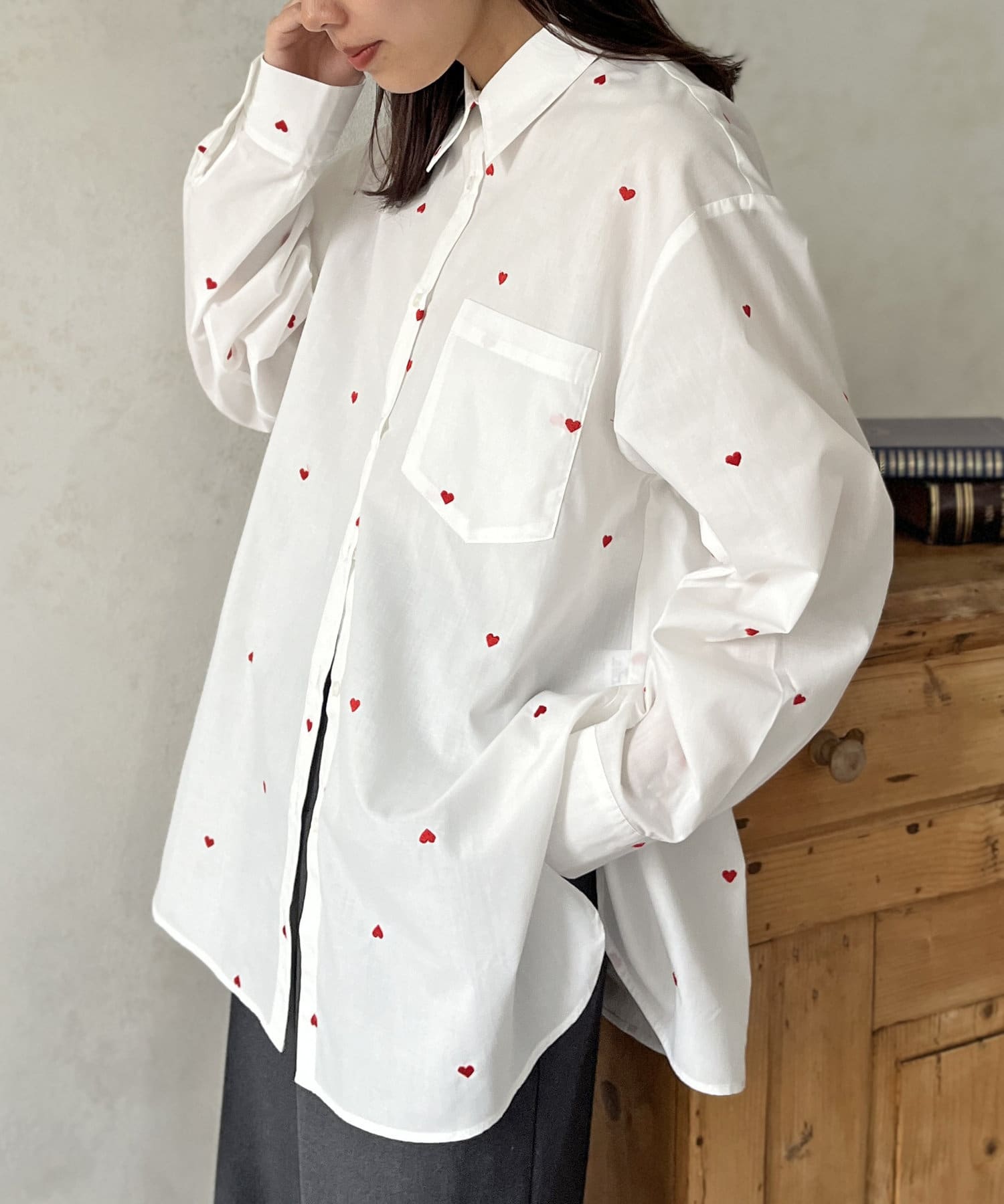 格安SALEスタート！ 総刺繍ハートビッグシャツ CPCM(シーピーシーエム)レディース | 首輪・ハーネス・リード