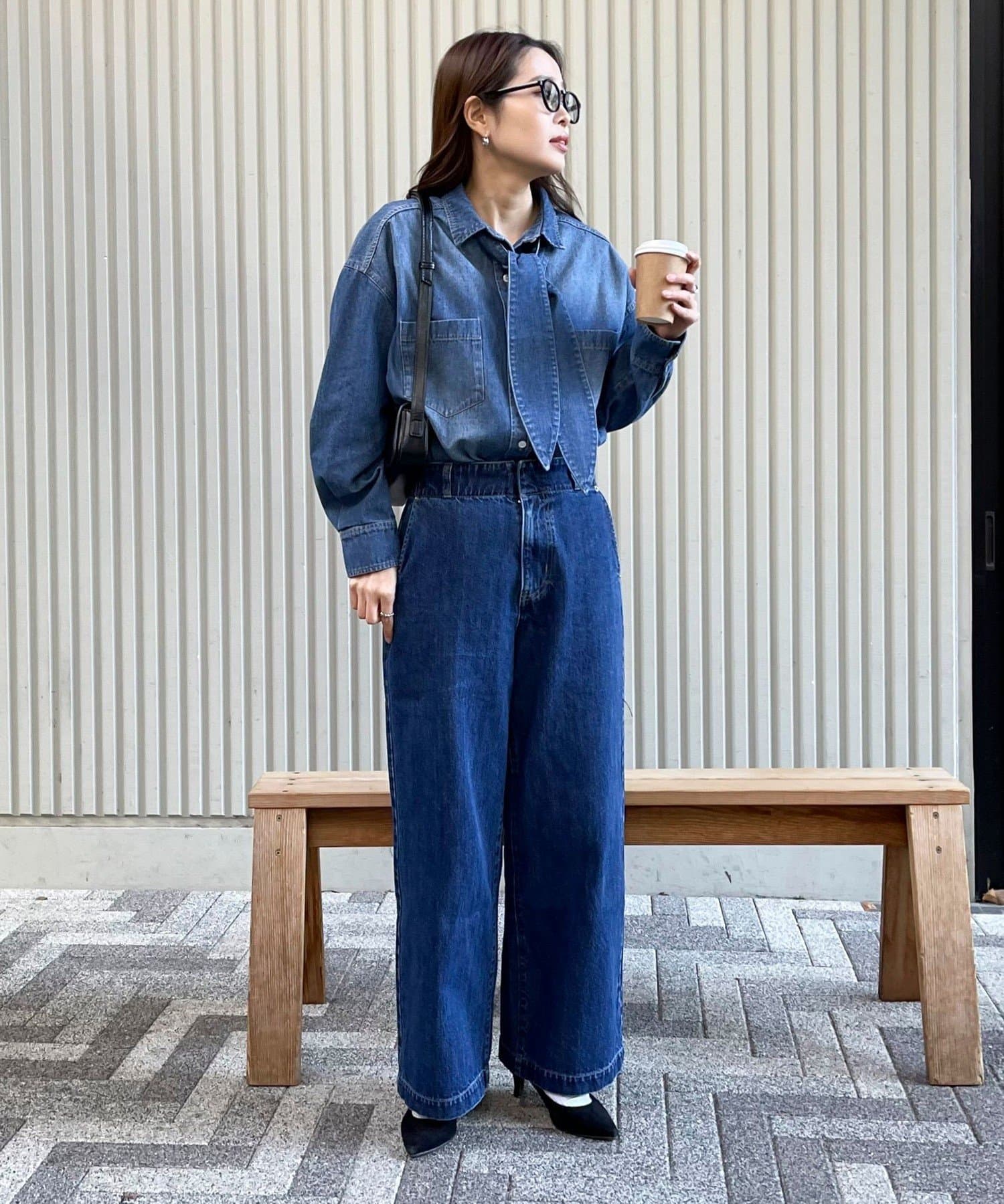 デニム2WAYボウタイシャツ | FREDY & GLOSTER(フレディ アンド