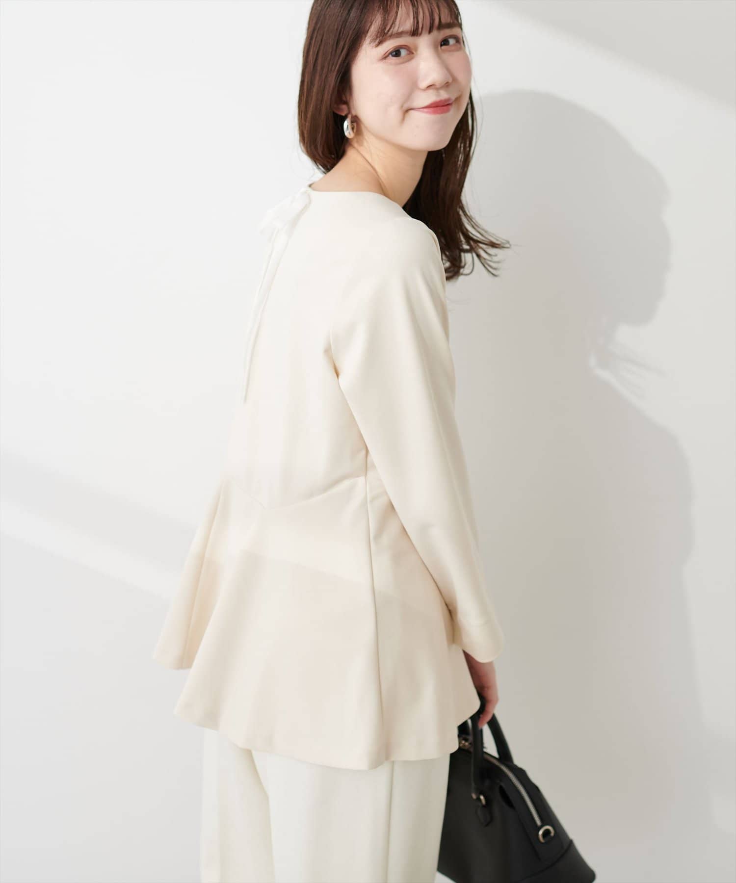 mamamo】WzipダンボールペプラムTOPS | natural couture