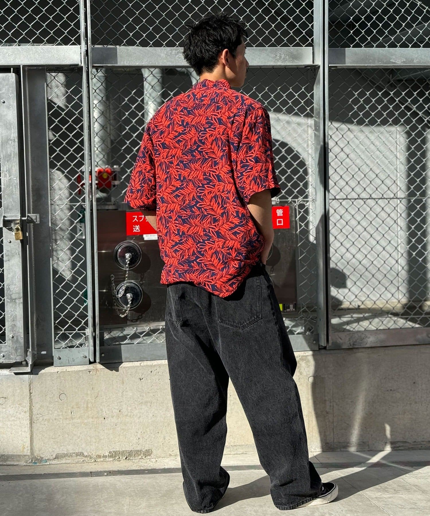 CIAOPANIC(チャオパニック) 【KHAKI JUNGLE/カーキジャングル】printed safari shirt