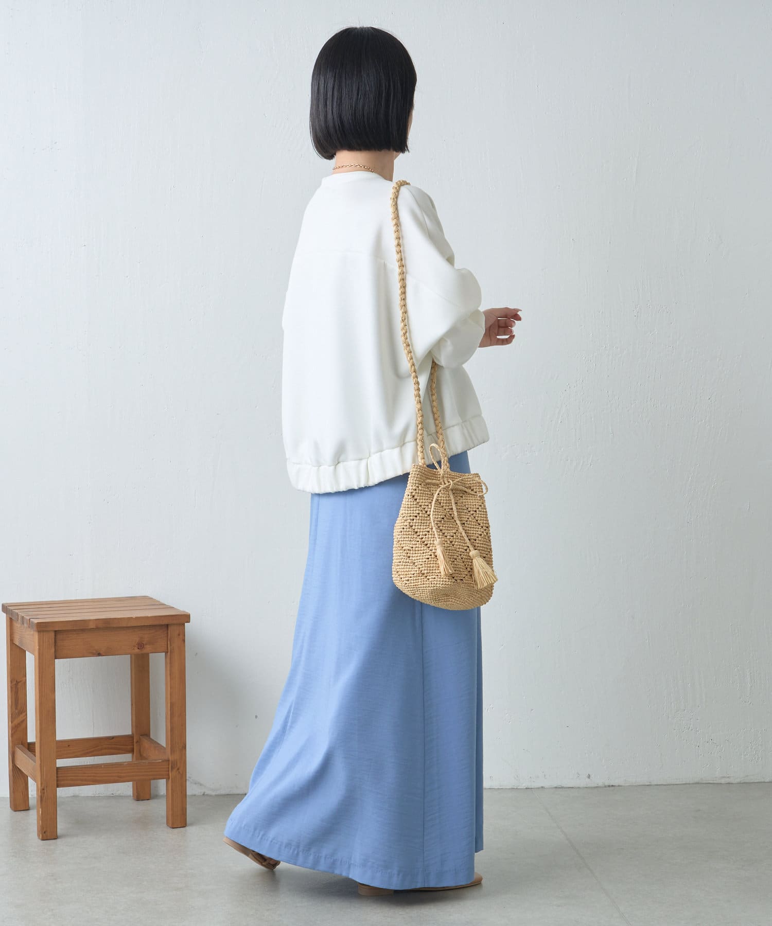 【美品 】イエナ購入 a . ラフィア スクエアバッグ dad6a3ff920abb41b96e274c7cb6c1