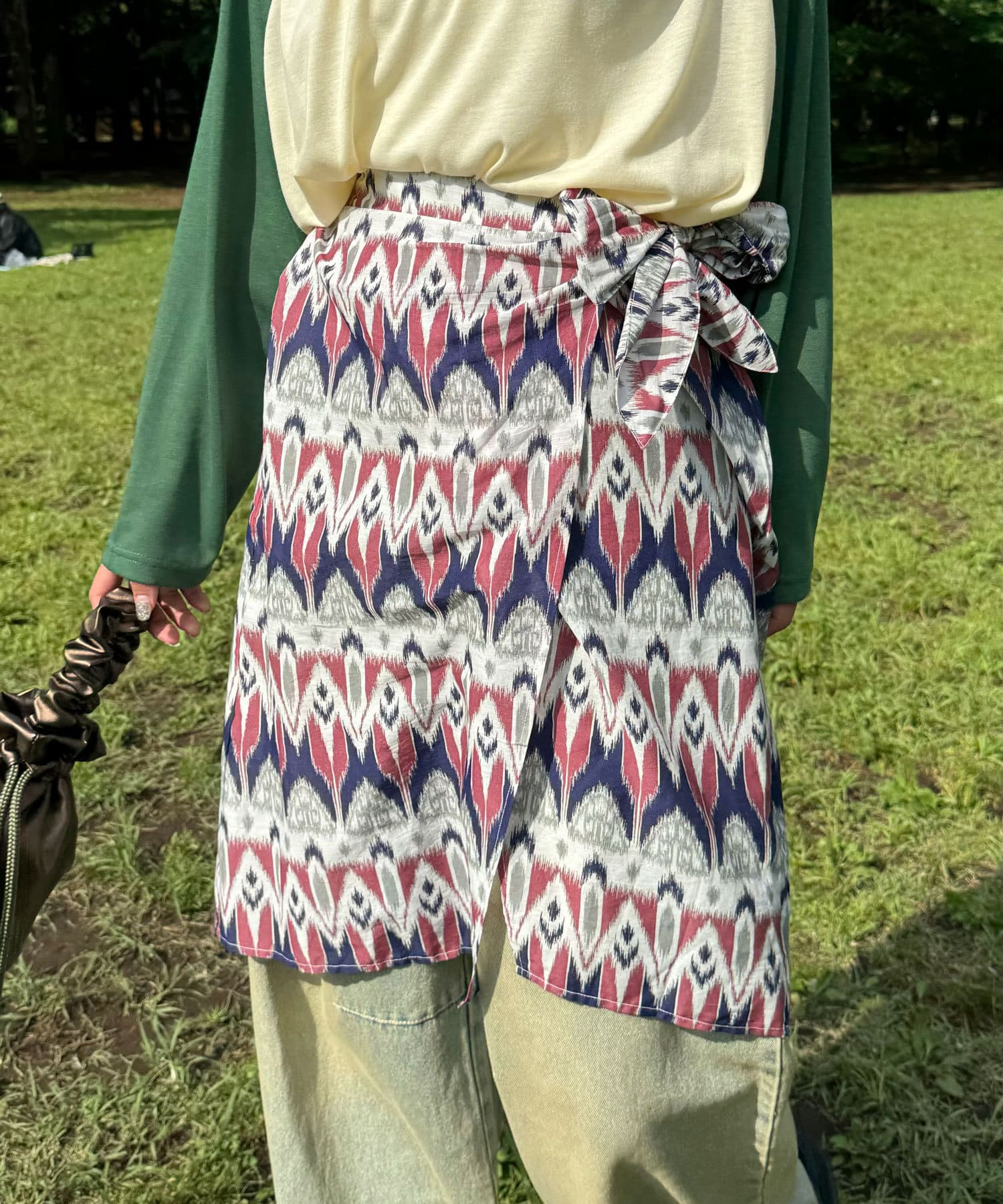 CIAOPANIC(チャオパニック) INDIAプリントラップスカート