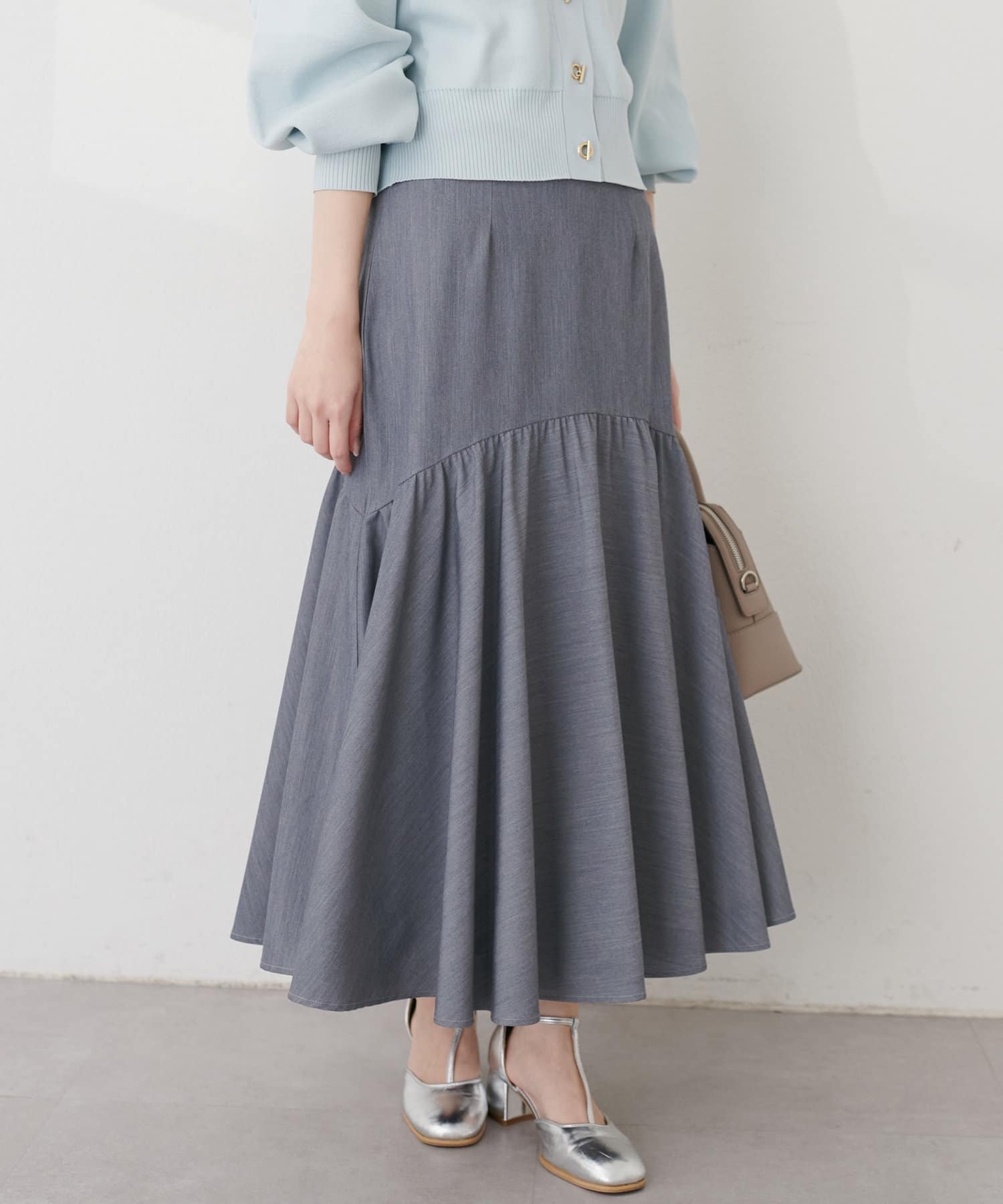 natural couture(ナチュラルクチュール) アソート柄マーメイドスカート