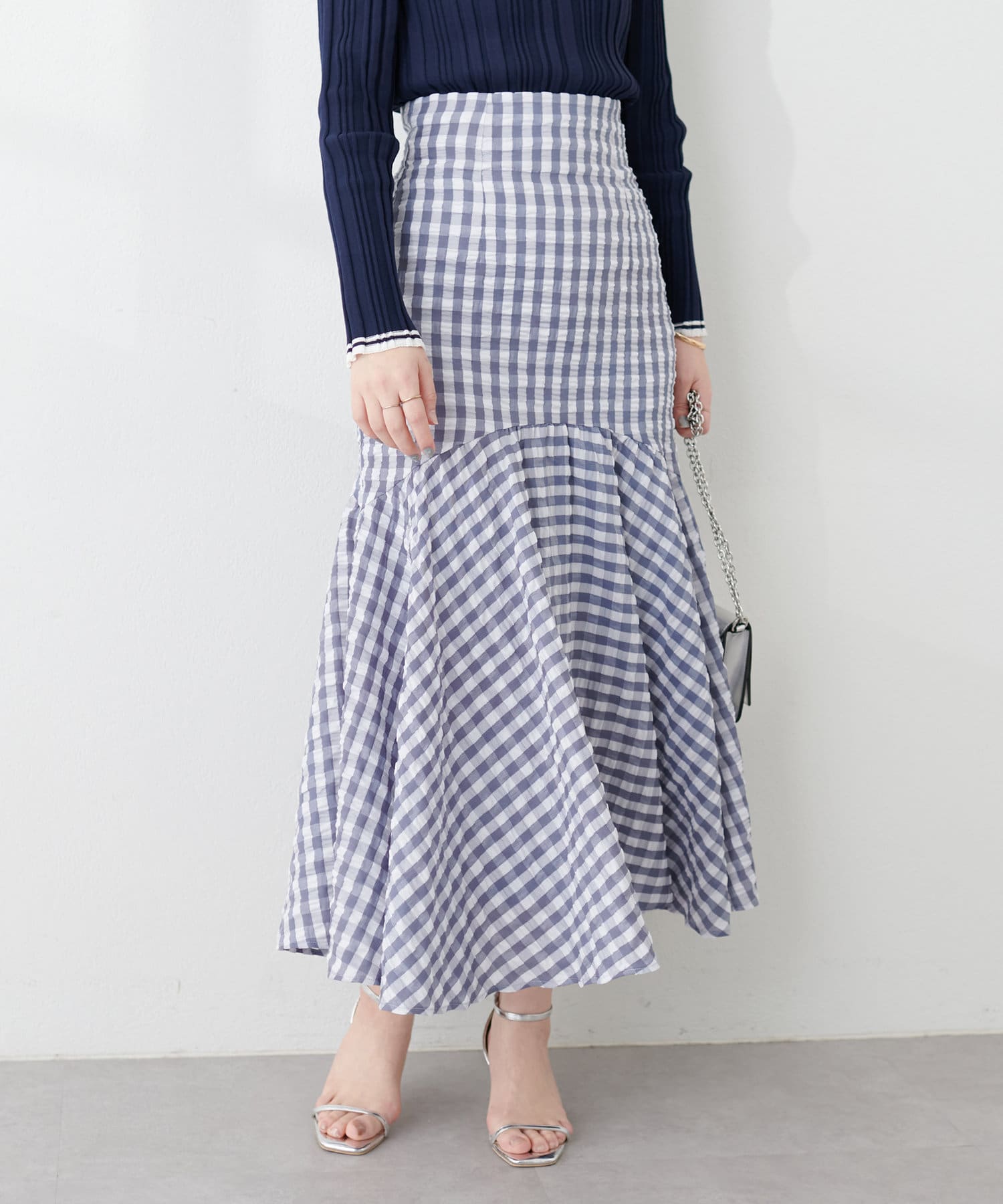 natural couture(ナチュラルクチュール) アソート柄マーメイドスカート