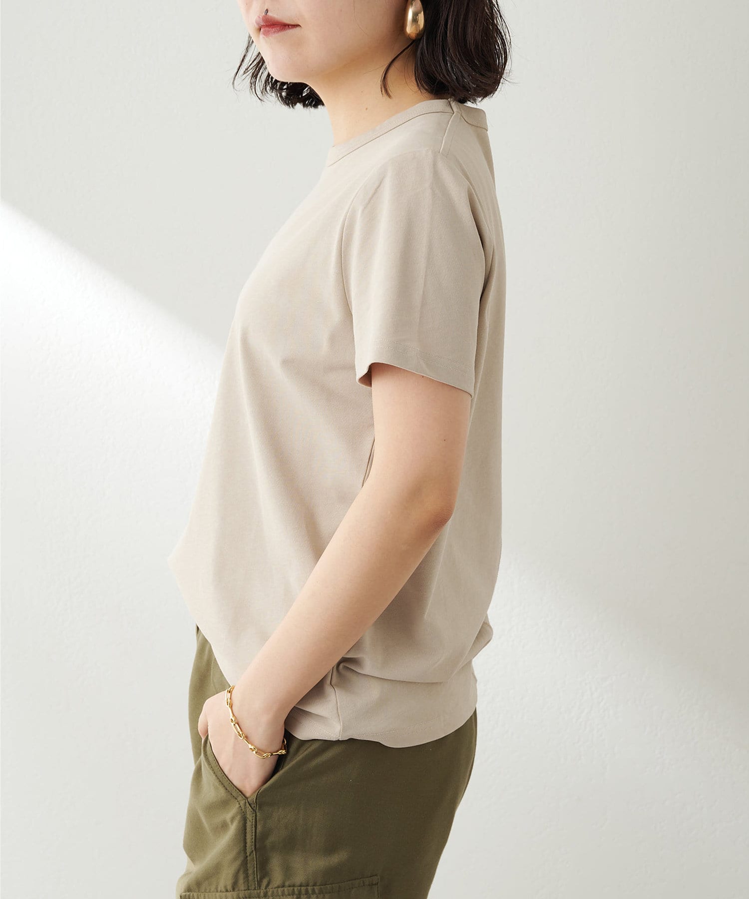 コットンクルーネックTシャツ | Whim Gazette(ウィム ガゼット