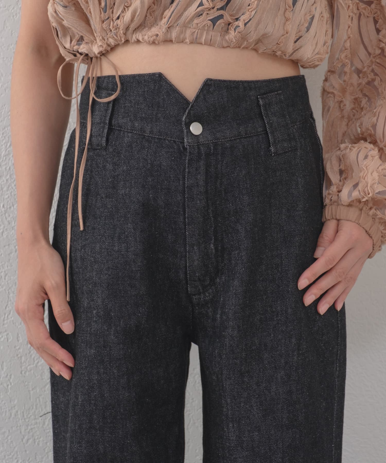 Pasterip(パセリ) Free cut maxi length denim