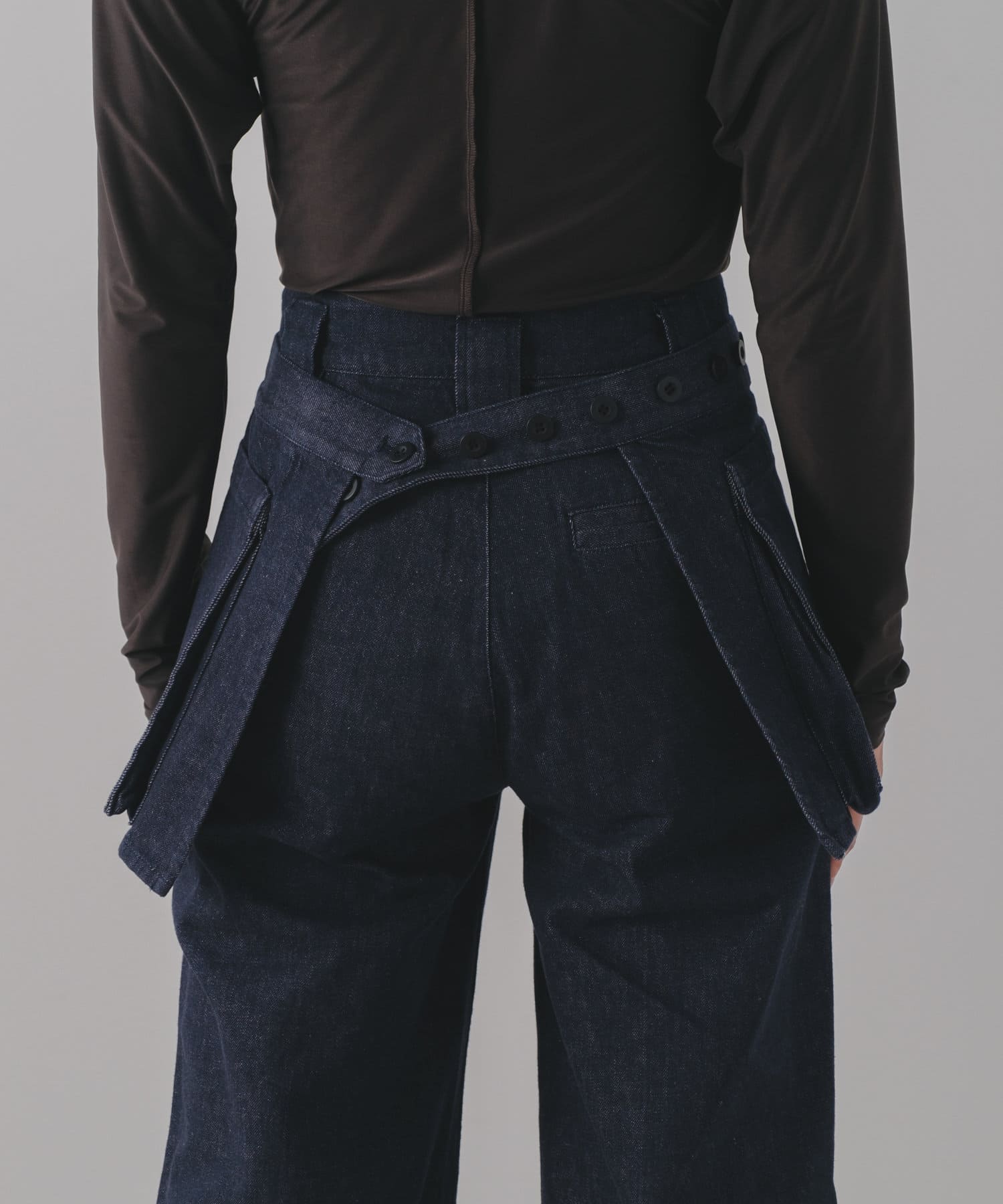 Pasterip（パセリ）　Free cut maxi length denim pasterip Free cut maxi length denim